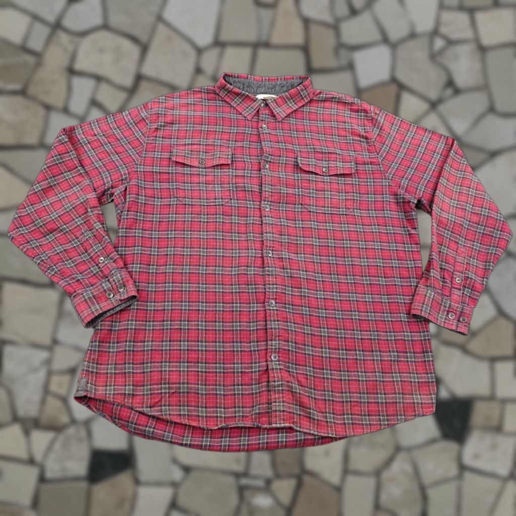 Carbon2Cobalt Carbon 2 Cobalt Red Plaid Flannel Button-Up Shirt Mens XL Long Sleeve Utility Size US XL / EU 56 / 4 - 1 Thumbnail
