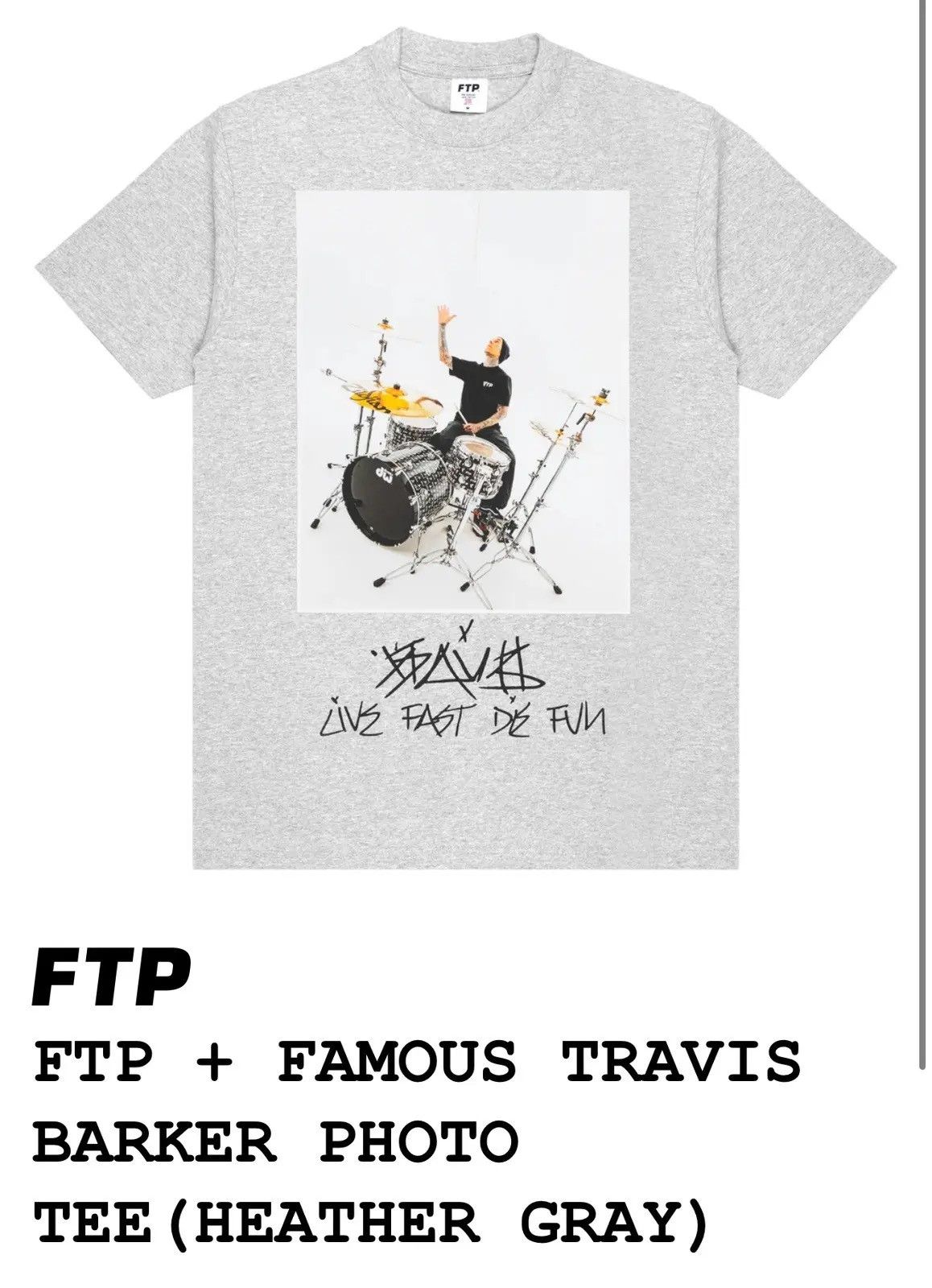Fuck The Population FTP x Famous Travis Barker Tee (M) Size US M / EU 48-50 / 2 - 1 Thumbnail