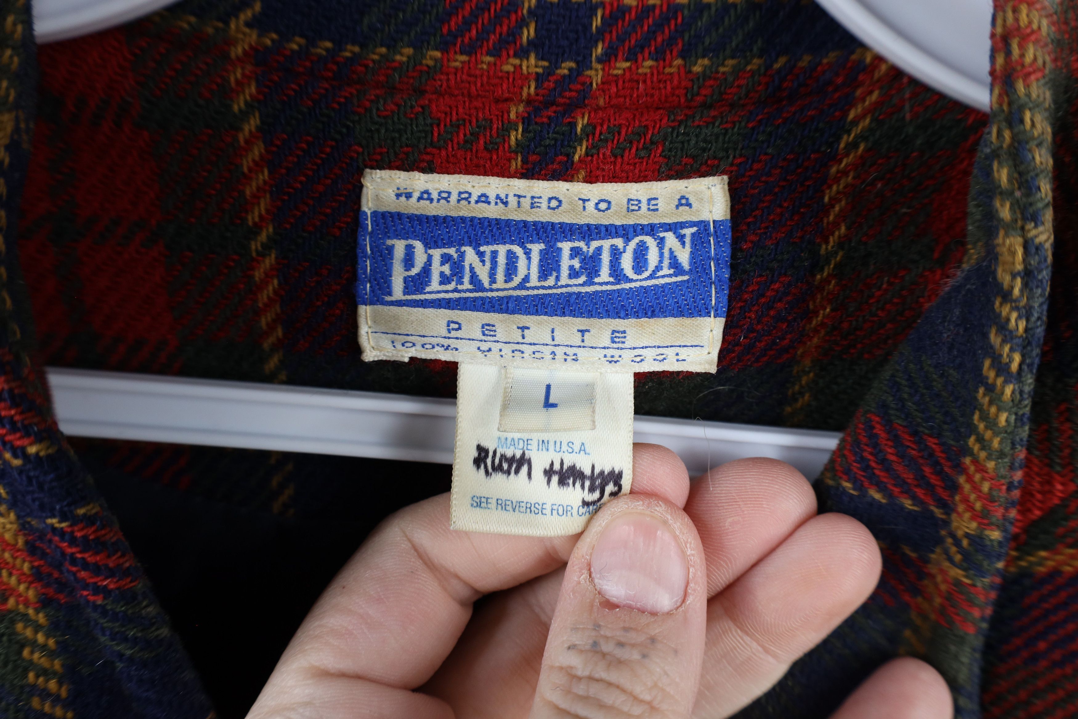 Pendleton × Vintage Vintage 90s Pendleton Cafe Racer Bomber Jacket Plaid USA Size L / US 10 / IT 46 - 12 Thumbnail