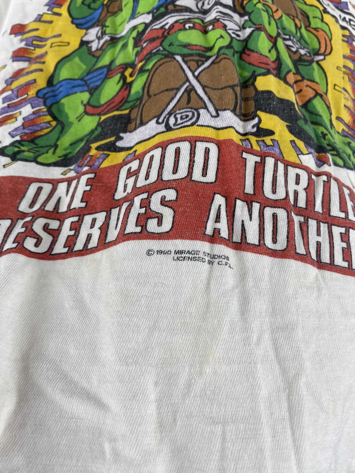 Cartoon Network × Vintage 🔥1990 Teenage Turles Mutant Hero Mirage Studios T Shirt Men Size US S / EU 44-46 / 1 - 2 Thumbnail