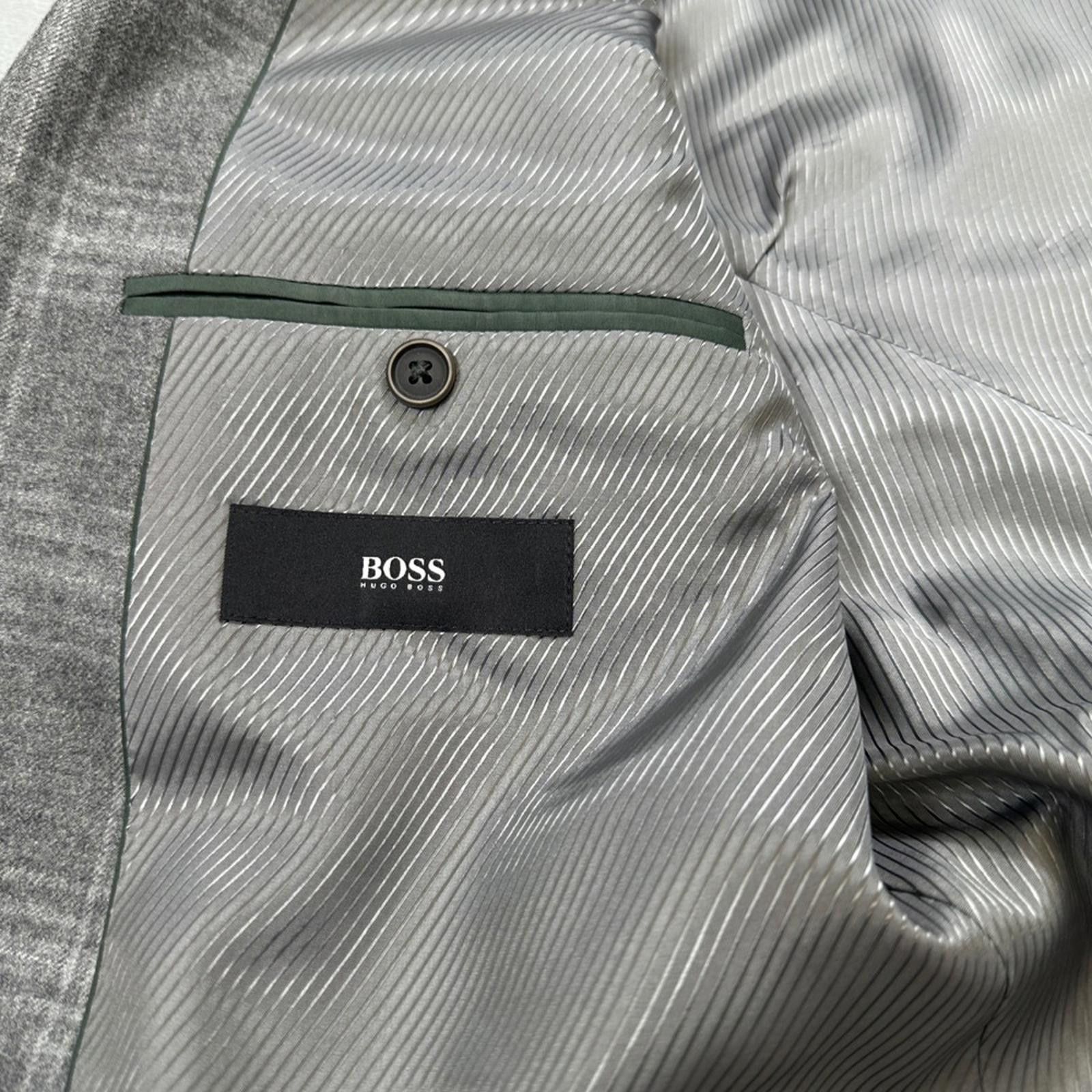 Hugo Boss Hugo Boss Blazer Mens 42R The Crowley 2 Gray Sport Coat Suit Size 42R - 9 Thumbnail