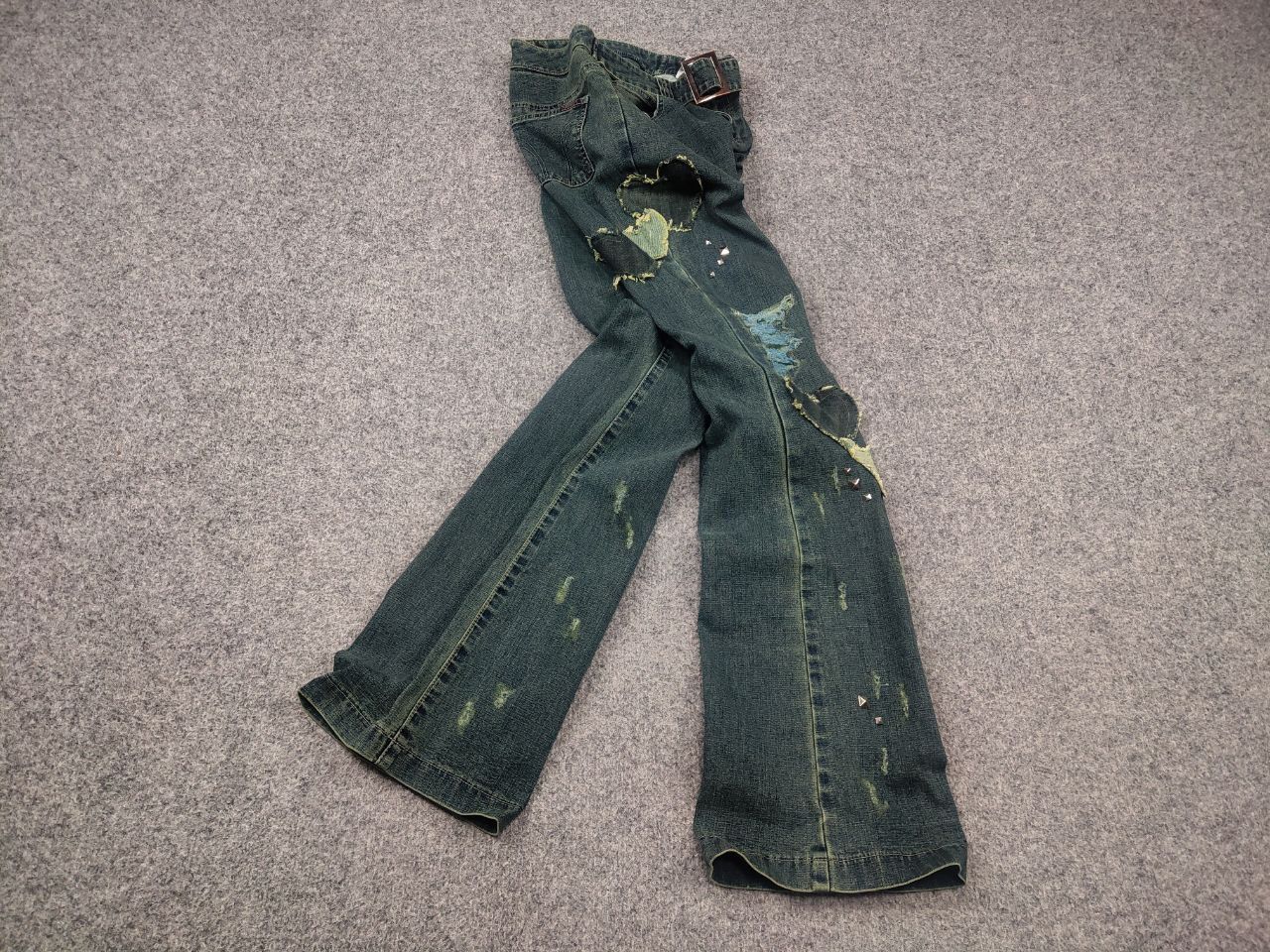 If Six Was Nine Vintage Y2K hysteric glamour Japan low-rise jeans Flared LGB Size 26" / US 2 / IT 38 - 2 Thumbnail