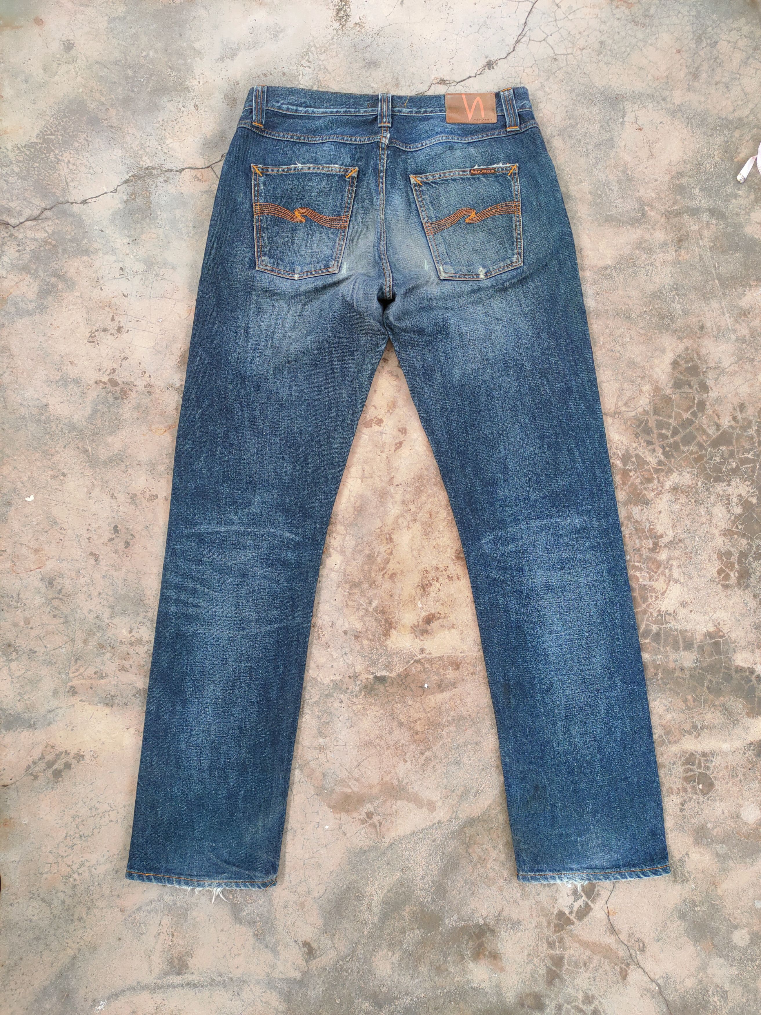 Nudie Jeans W33 VINTAGE NUDIES BUTTONFLY FADED DISTRESSED JEANS PANTS Size US 33 - 3 Thumbnail