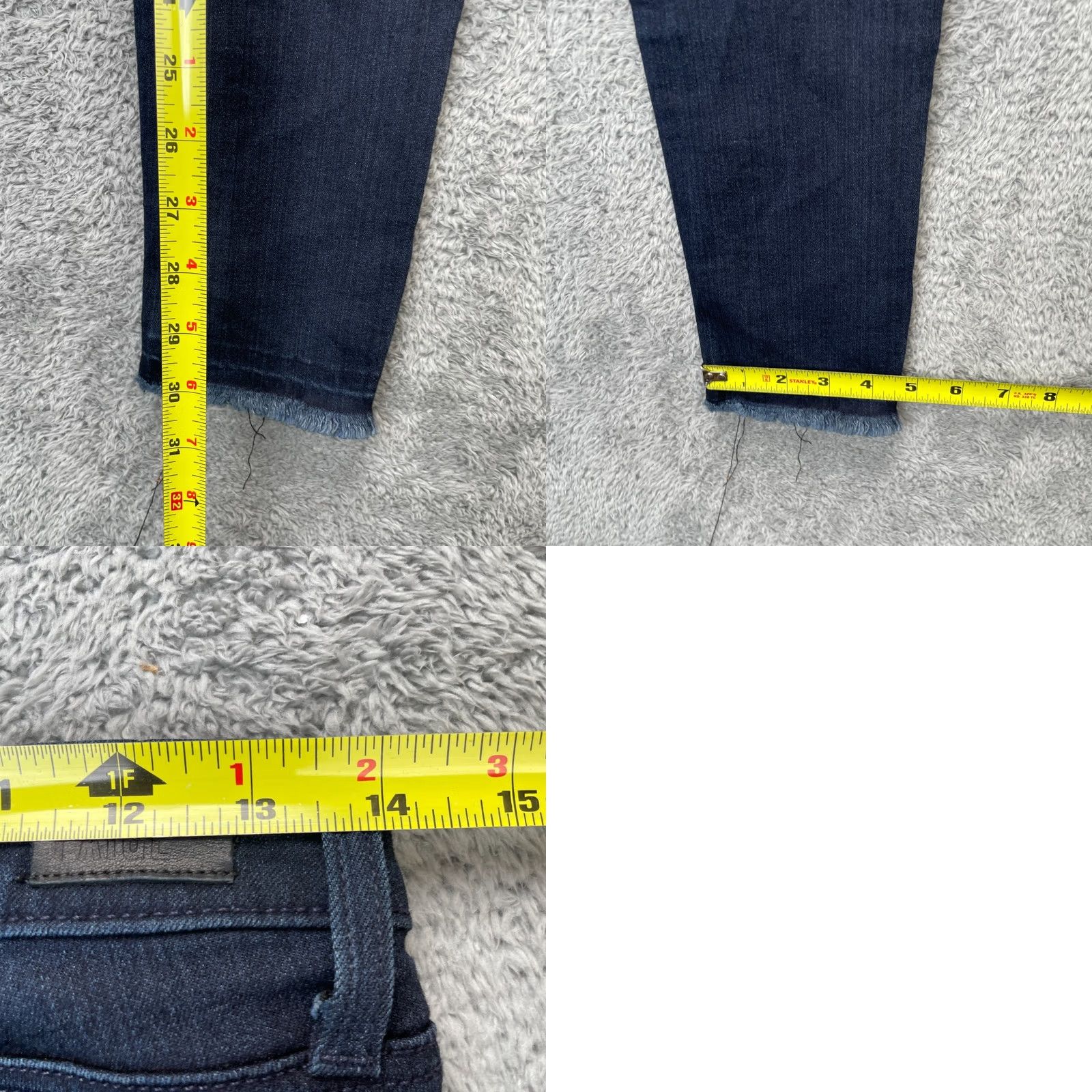 Paige Paige Jeans Womens 27 Blue Hoxton Ultra Skinny Denim Cotton Stretch Raw Hem Size 28" / US 6 / IT 42 - 8 Thumbnail