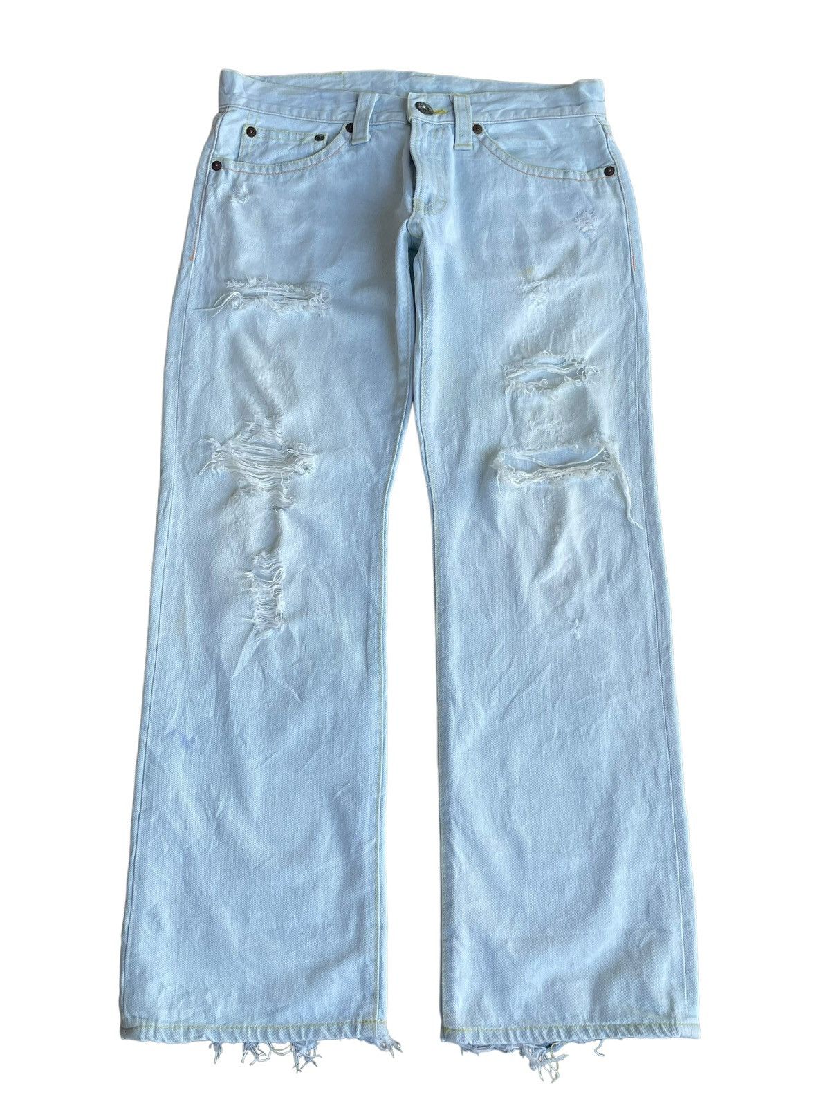 Japanese Brand Vintage Y2K Japanese Cocolulu Surf Trip Paint Spellout Jeans Size US 34 / EU 50 - 2 Thumbnail