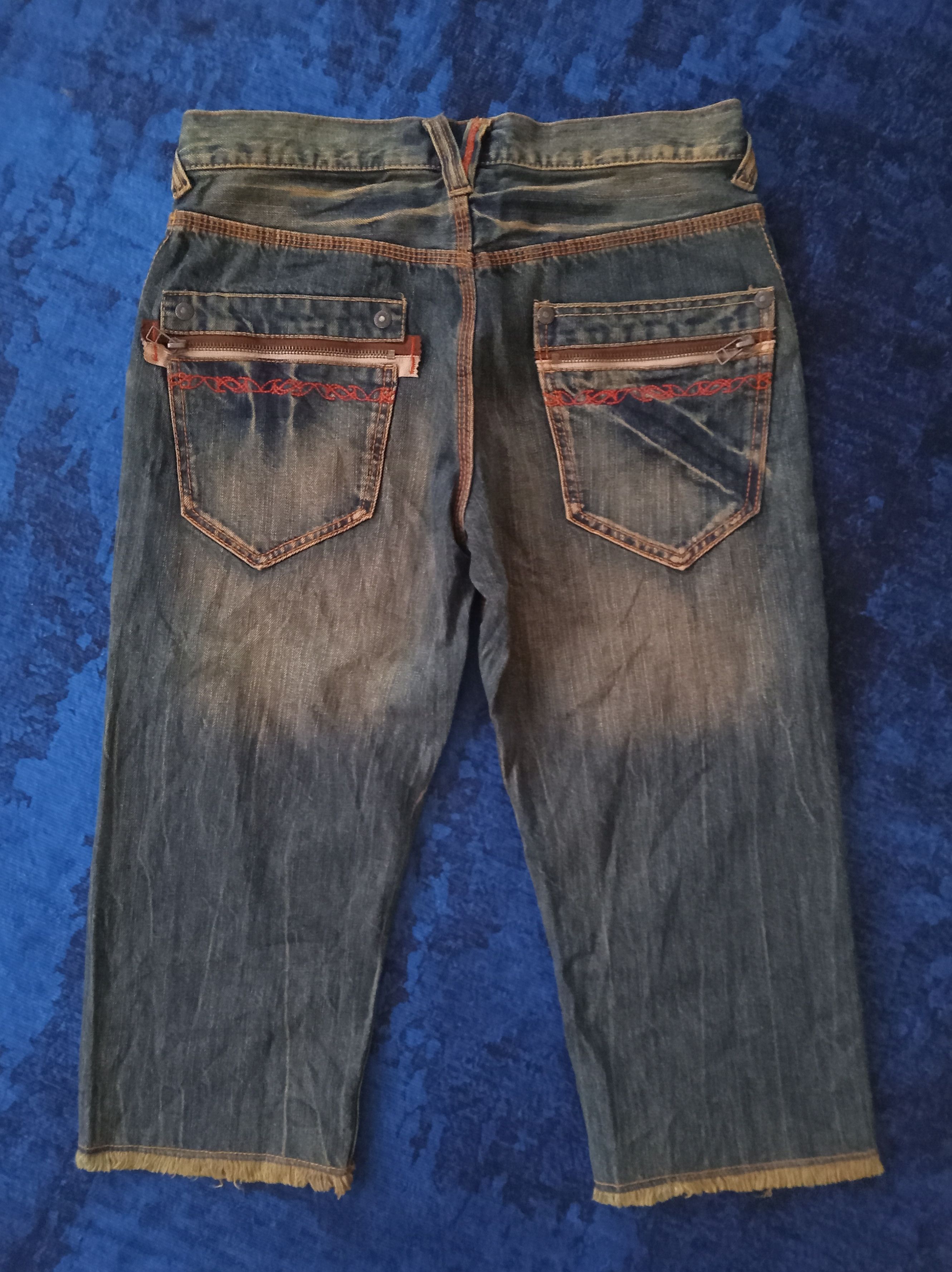 Japanese Brand Silver Moon Rusty Colour Design Shorts Jorts Jeans Size US 31 - 2 Thumbnail