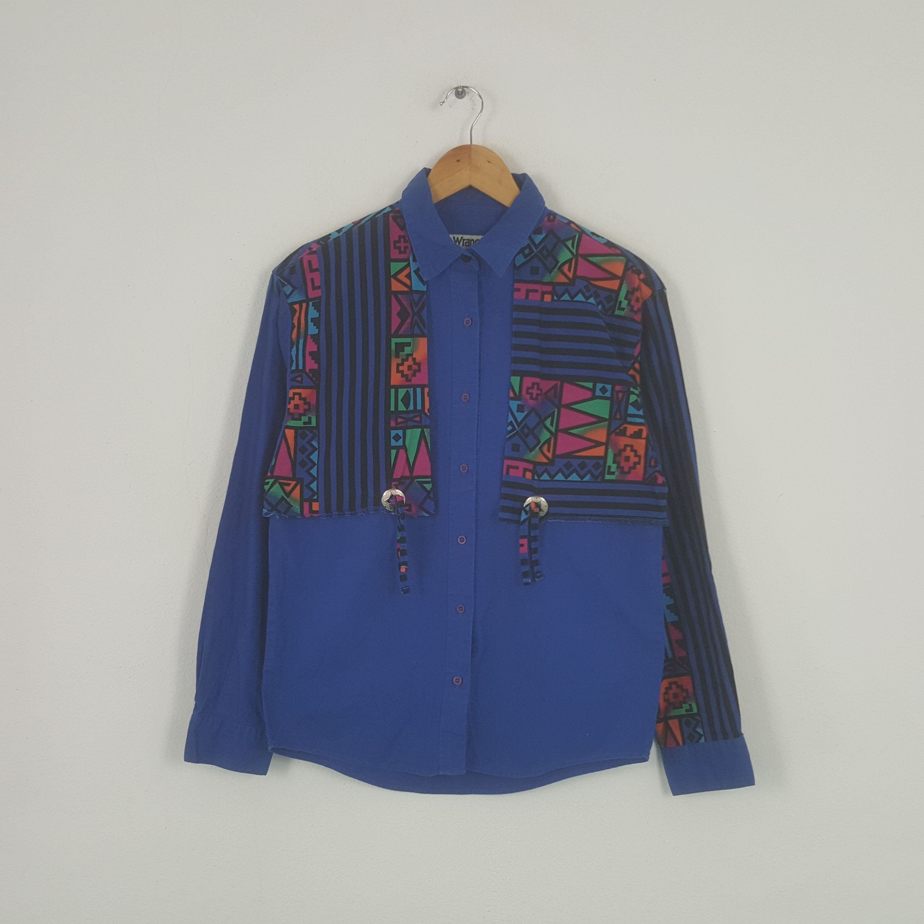 Vintage Wrangler American Retro Style Shirt Button Up