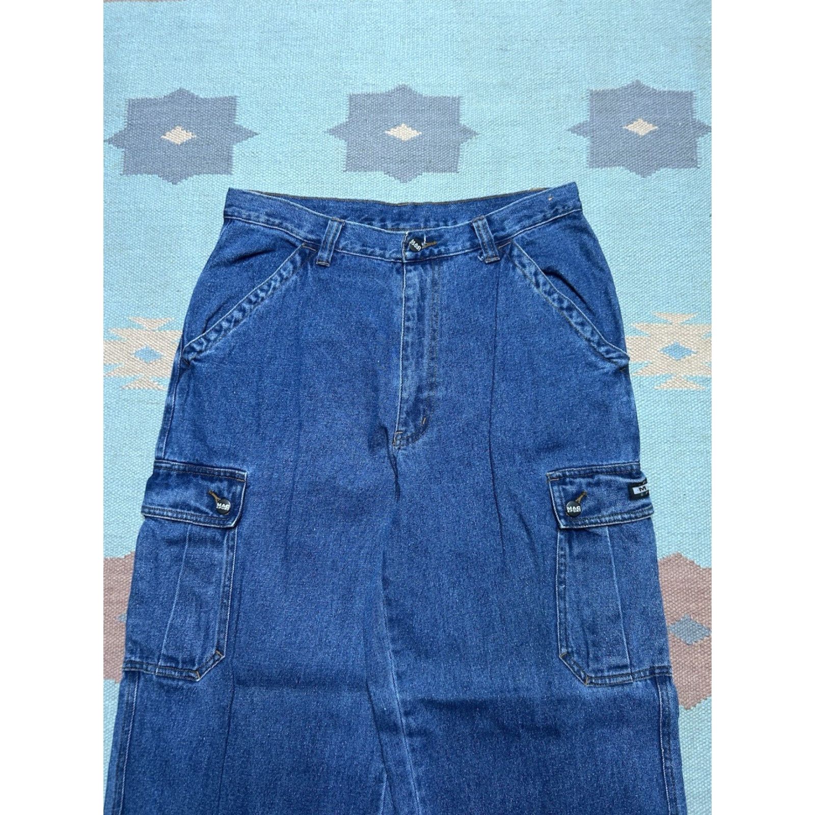 Vintage VINTAGE Y2K Baggy Jeans Mac Sport Cargo Wide Leg Pipes Skater Denim 32x32 Size US 32 / EU 48 - 5 Thumbnail