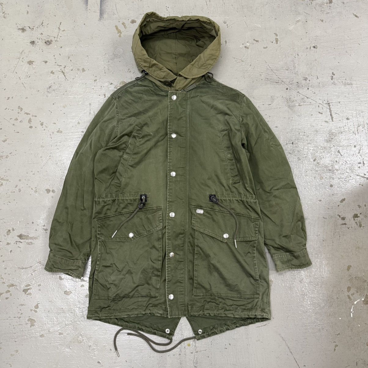 Diesel Vintage DIESEL Military Parka Jacket Khaki Rare USA Size S Size US S / EU 44-46 / 1 - 1 Thumbnail