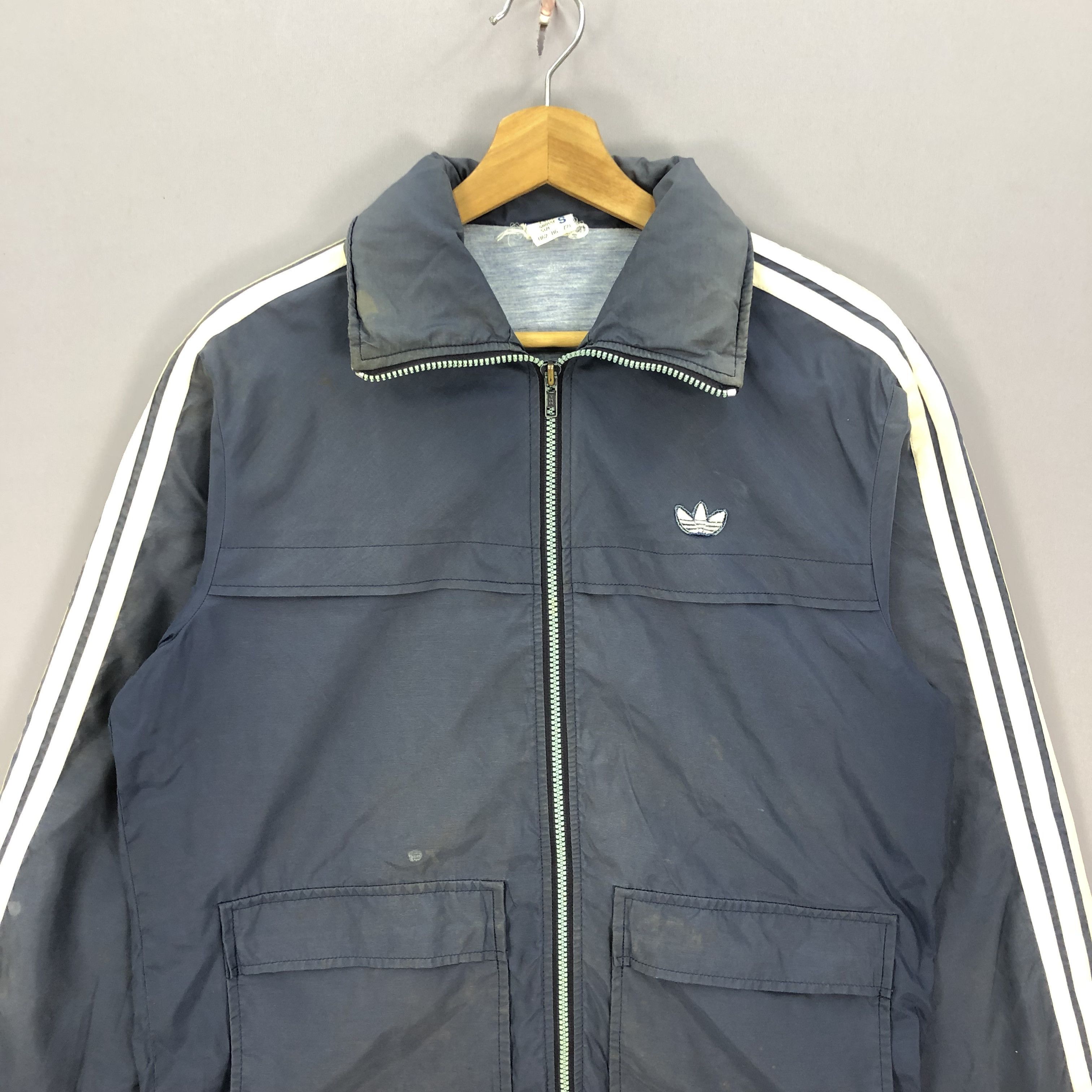 Adidas Vintage 80s Adidas West Germany Zipper Windbreaker Jacket Size US M / EU 48-50 / 2 - 2 Thumbnail