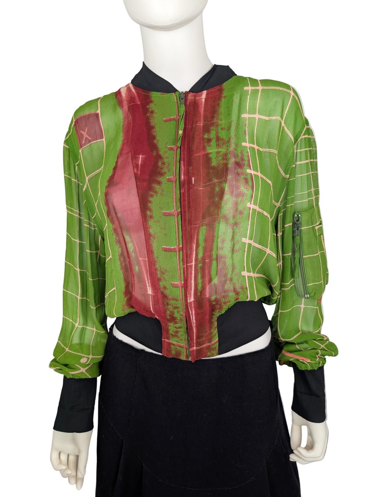 Jean Paul Gaultier Jean Paul Gaultier S/S 1996 X-Ray Mesh Bomber Jacket Size M / US 6-8 / IT 42-44 - 1 Thumbnail