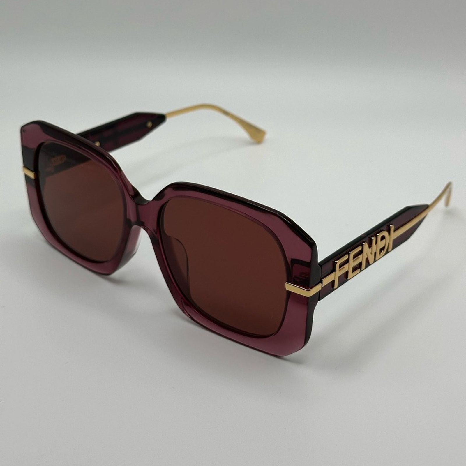 Fendi FENDI Sunglasses FE40065F 5681S Transparent Burgundy Women Size ONE SIZE - 4 Thumbnail