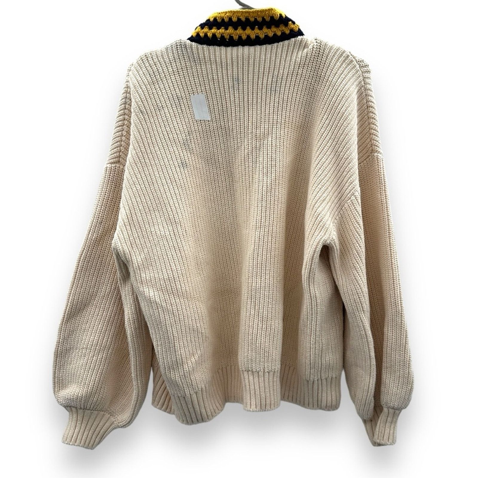 RHODE RTR Rhode Finn Granny Square Knit Long Sleeve Zip Sweater Size S / US 4 / IT 40 - 6 Thumbnail