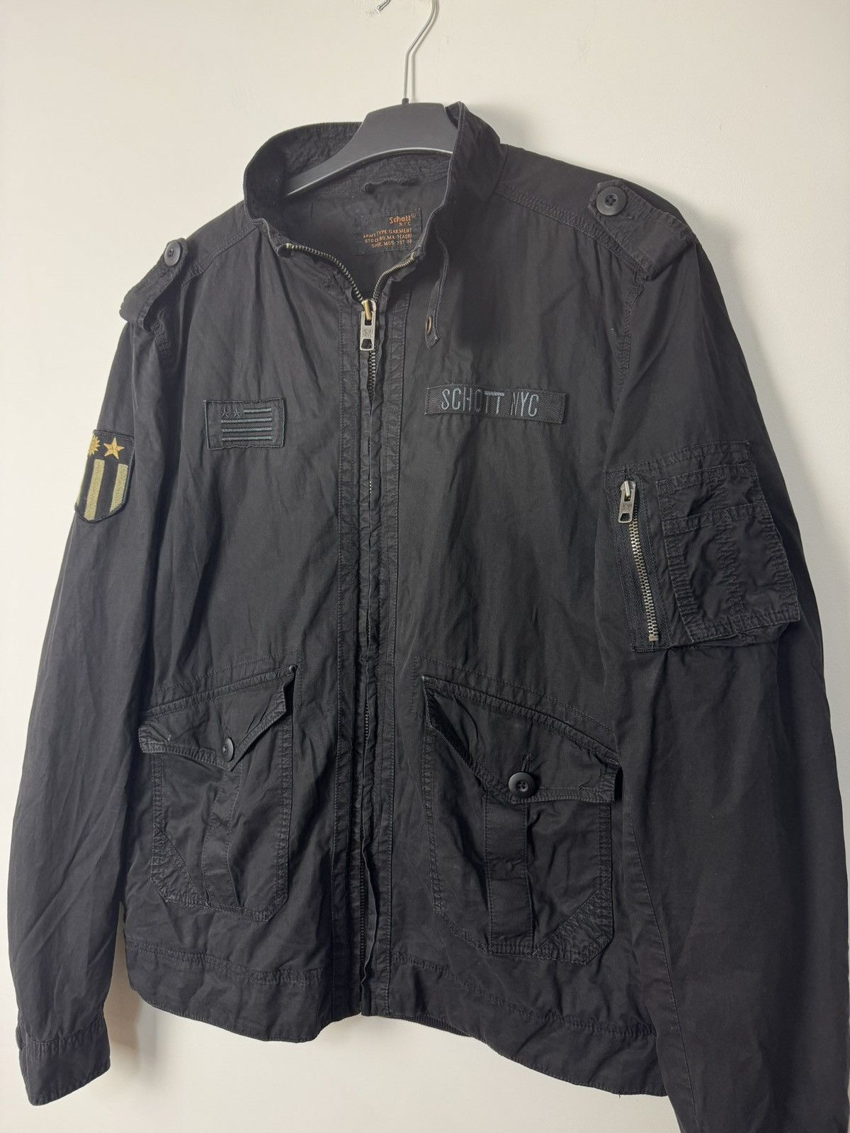 Schott Schott NYC Military Jacket M65 Style Black Archive Style Size US XXL / EU 58 / 5 - 8 Thumbnail