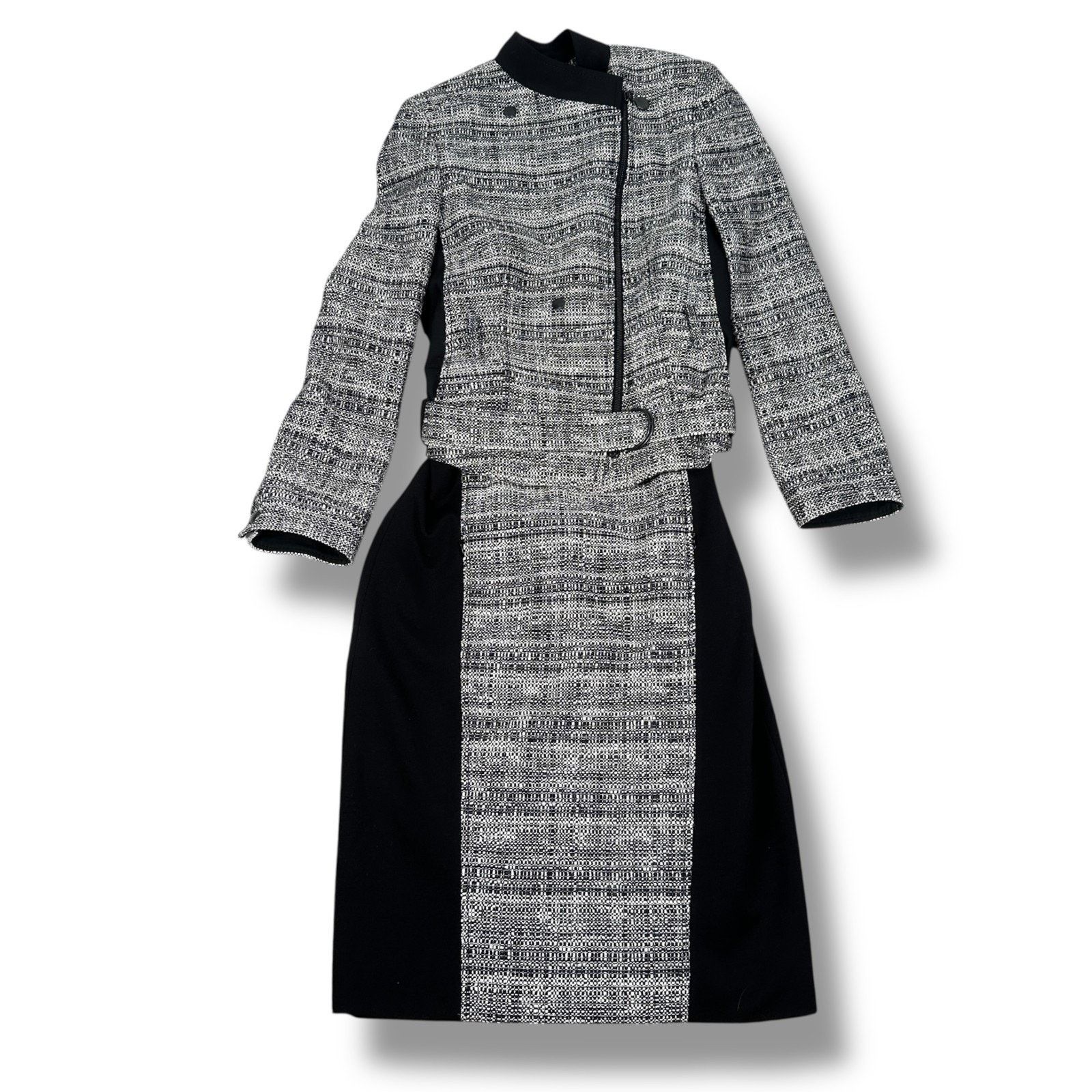Akris Akris Punto 3-Piece Tweed Dress Zip Jacket & Belt Women 6 Size 28" / US 6 / IT 42 - 1 Thumbnail