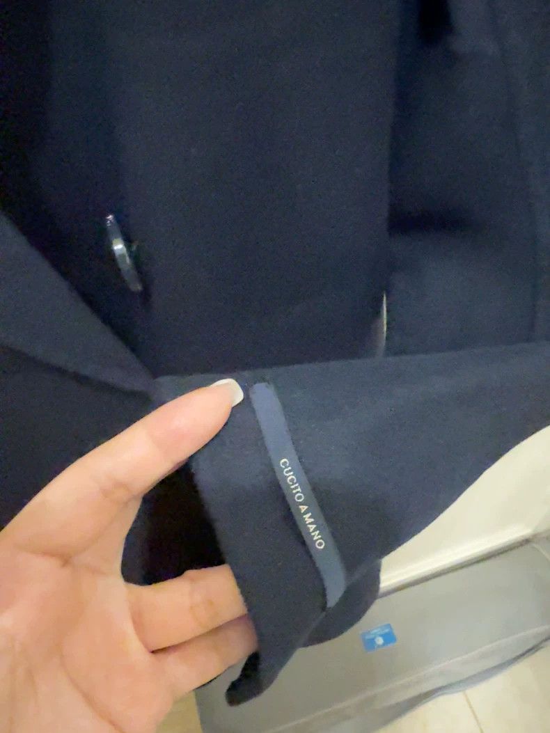 Max Mara Max Mara Navy blue double-breasted cashmere coat Size L / US 10 / IT 46 - 5 Thumbnail
