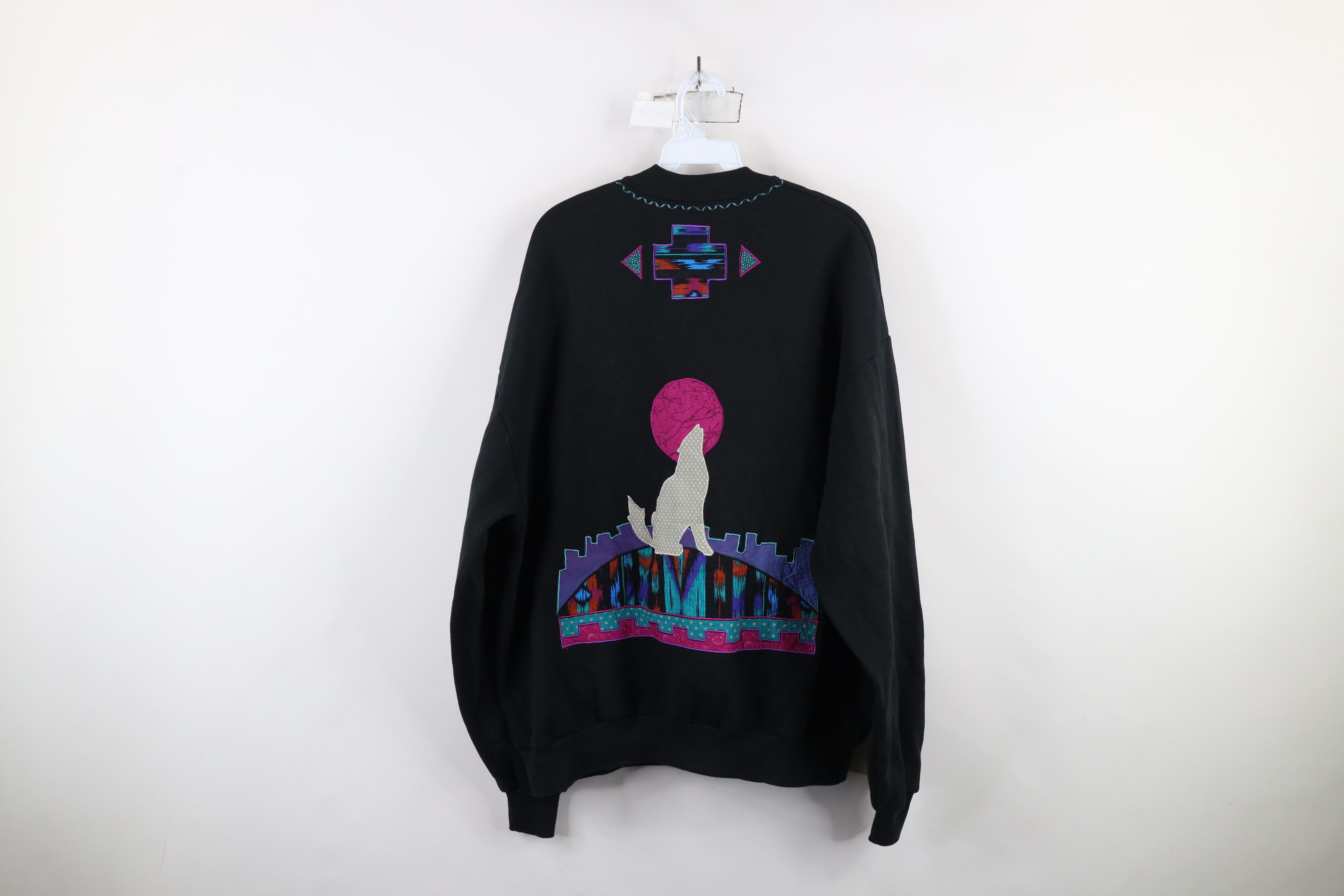 Vintage Vintage 90s Streetwear Southwestern Cardigan Sweatshirt USA Size XXL / US 16-18 / IT 52-54 - 13 Thumbnail