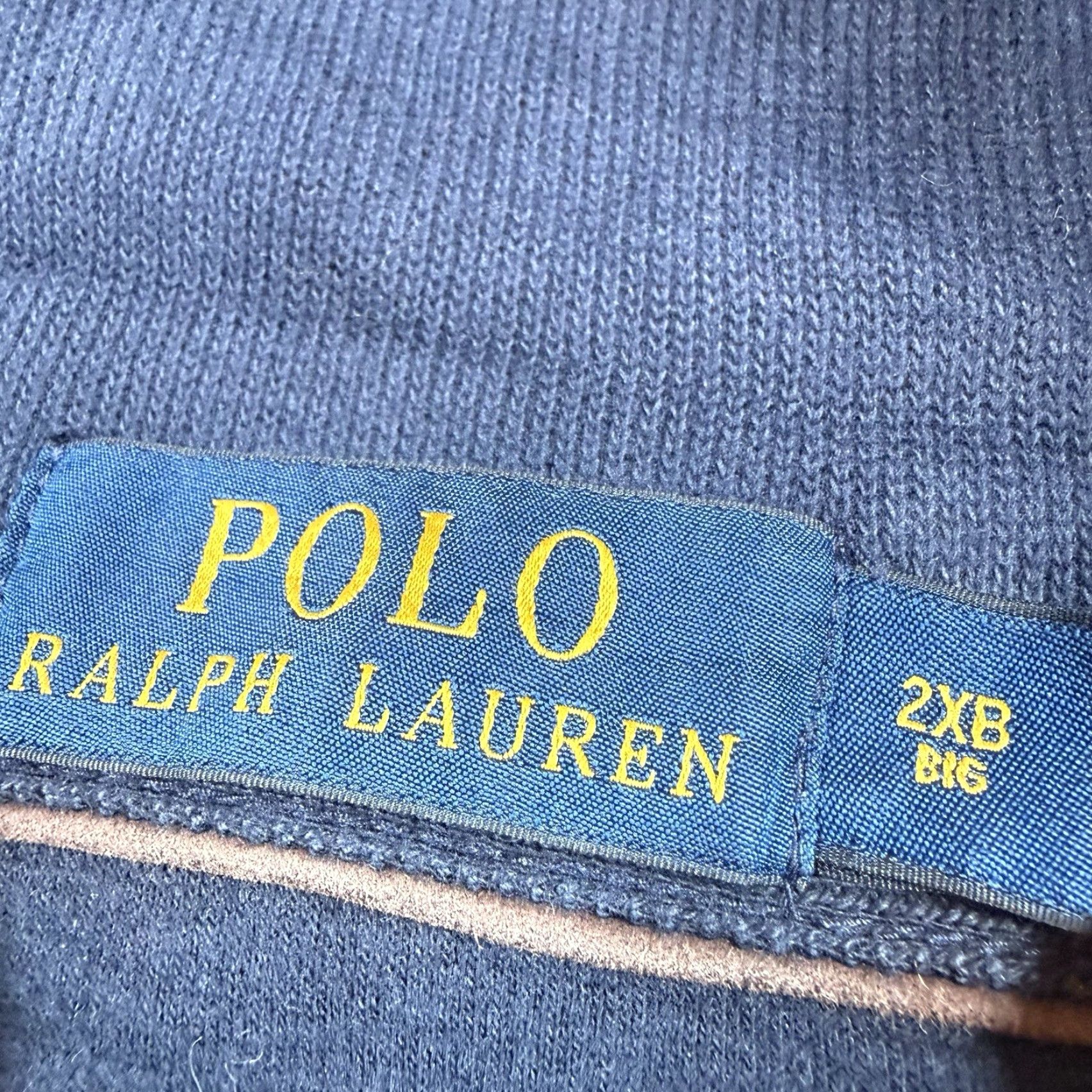 Ralph Lauren Ralph Lauren Polo Jersey Collared Wool Knit Sweater Mens 2XB Big & Tall Blue Rib Elbow Pads Pullover Size US XXL / EU 58 / 5 - 5 Thumbnail