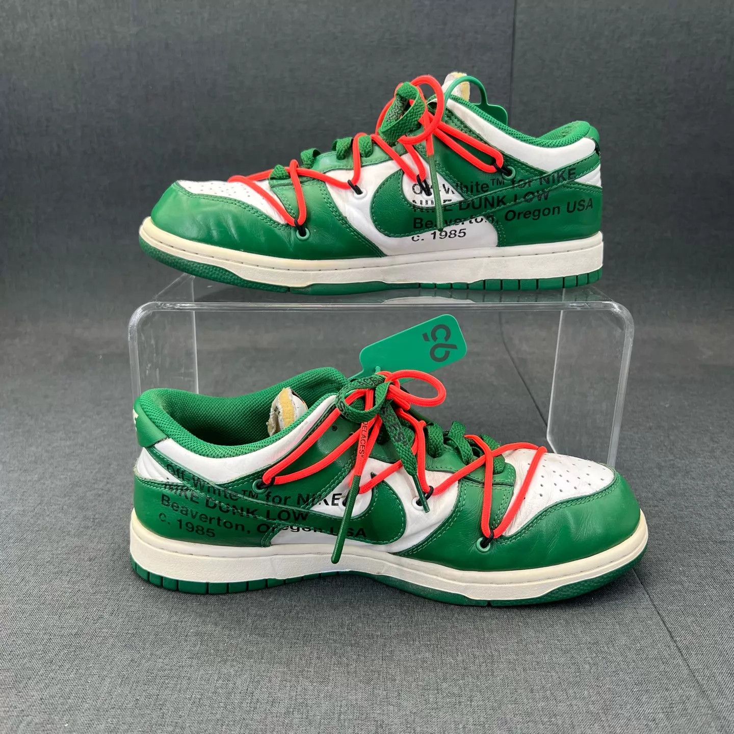 Off-White Off-White Dunk White Green 44 Min oxid Size US 11 / EU 44 - 3 Thumbnail