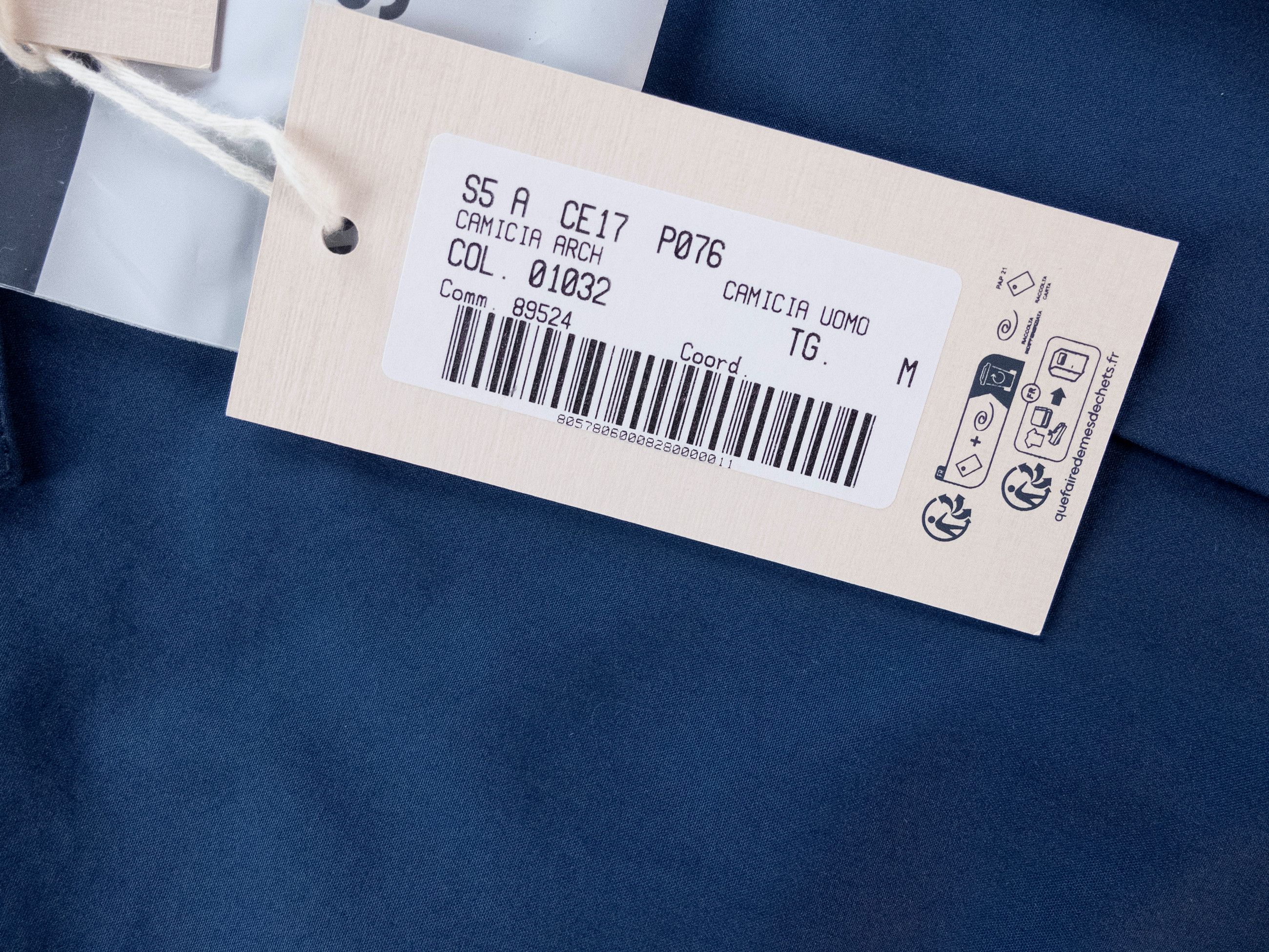 Aspesi ASPESI Arch solid blue cotton blend shirt Medium Size US M / EU 48-50 / 2 - 8 Thumbnail