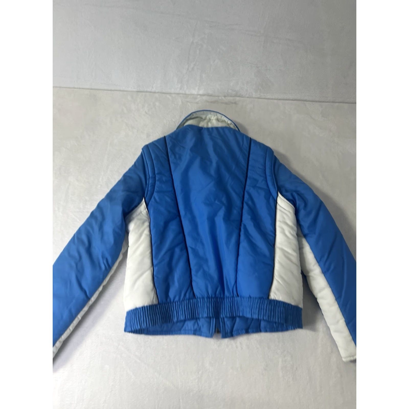 Sears VINTAGE Sears Windbreaker Jacket Blue Zip Up 80s 90s logo Removable Hood Packable Hood Zipper Pockets Water Resistant Wind-Resistant Mid-Length Size M / US 6-8 / IT 42-44 - 5 Thumbnail