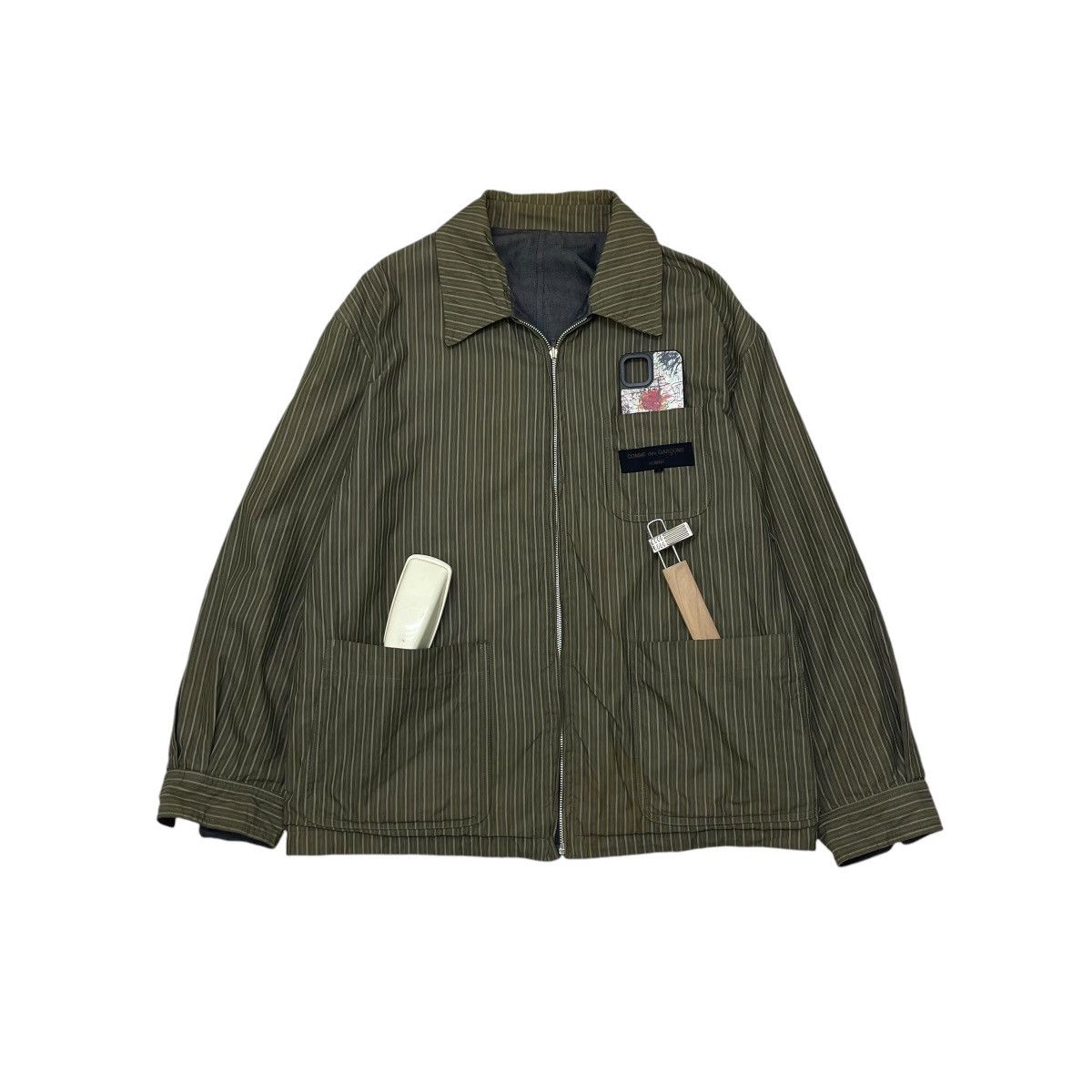 CDG by Comme des Garcons 🔥AD 92 Vintage Comme Des Garçon Reversible Stripe Jacket Size US M / EU 48-50 / 2 - 4 Thumbnail