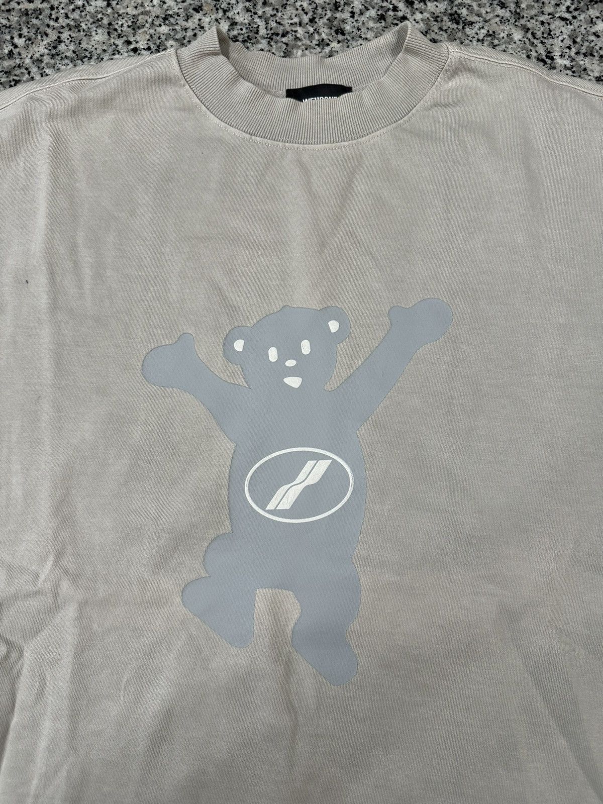 image of We11Done Teddy Tee in Grey, Men's (Size Small)