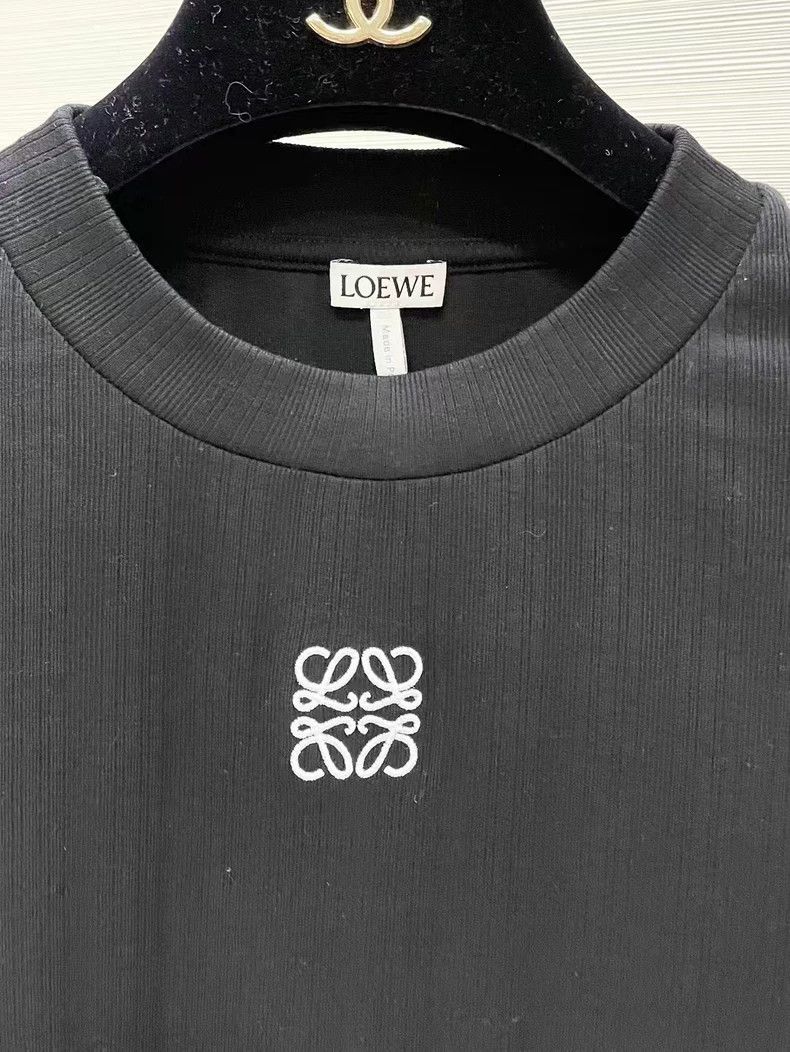 Loewe LOEWE Black knit logo short sleeves Size M / US 6-8 / IT 42-44 - 2 Thumbnail