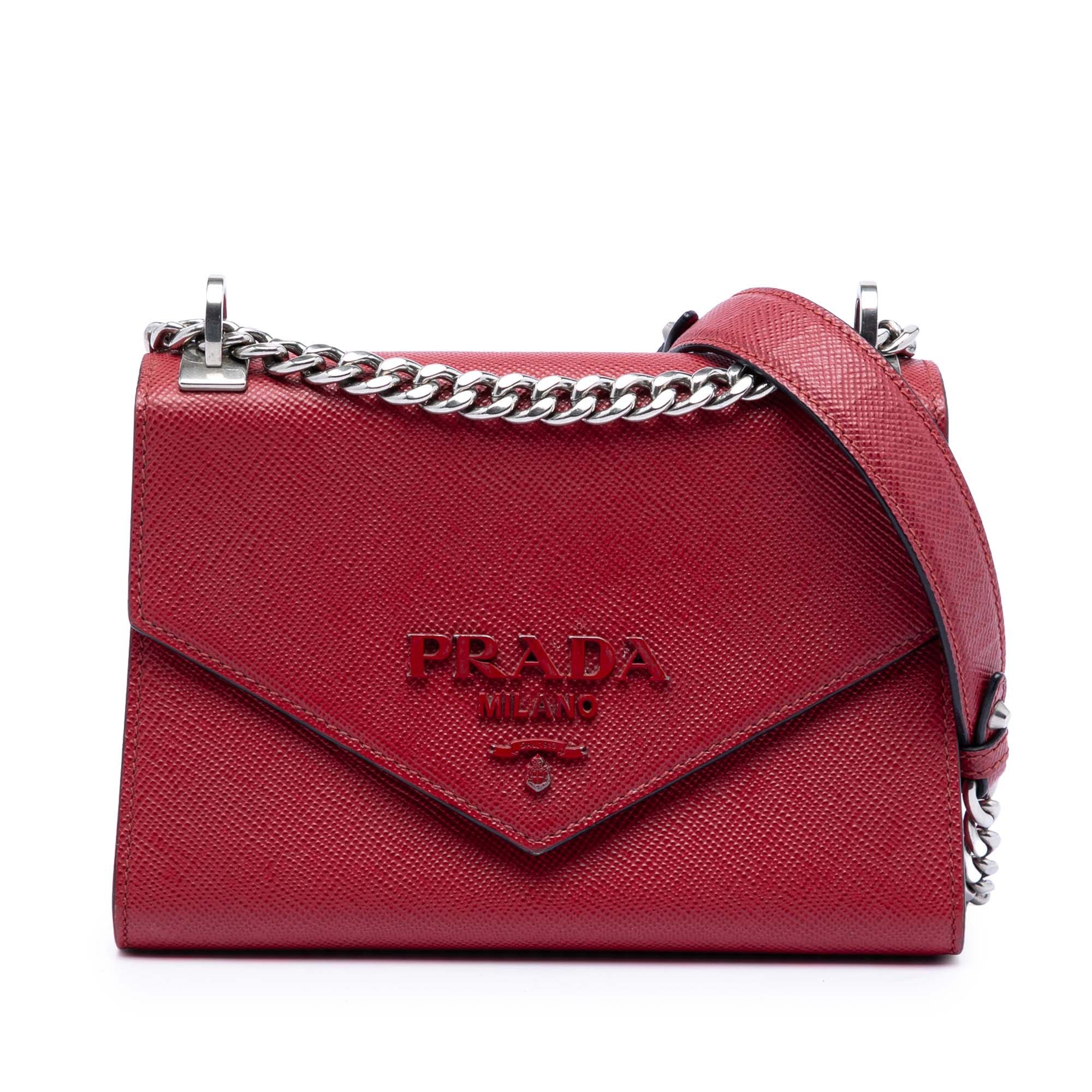 Prada Saffiano Cuir Monochrome Envelope Crossbody Size ONE SIZE - 1 Thumbnail