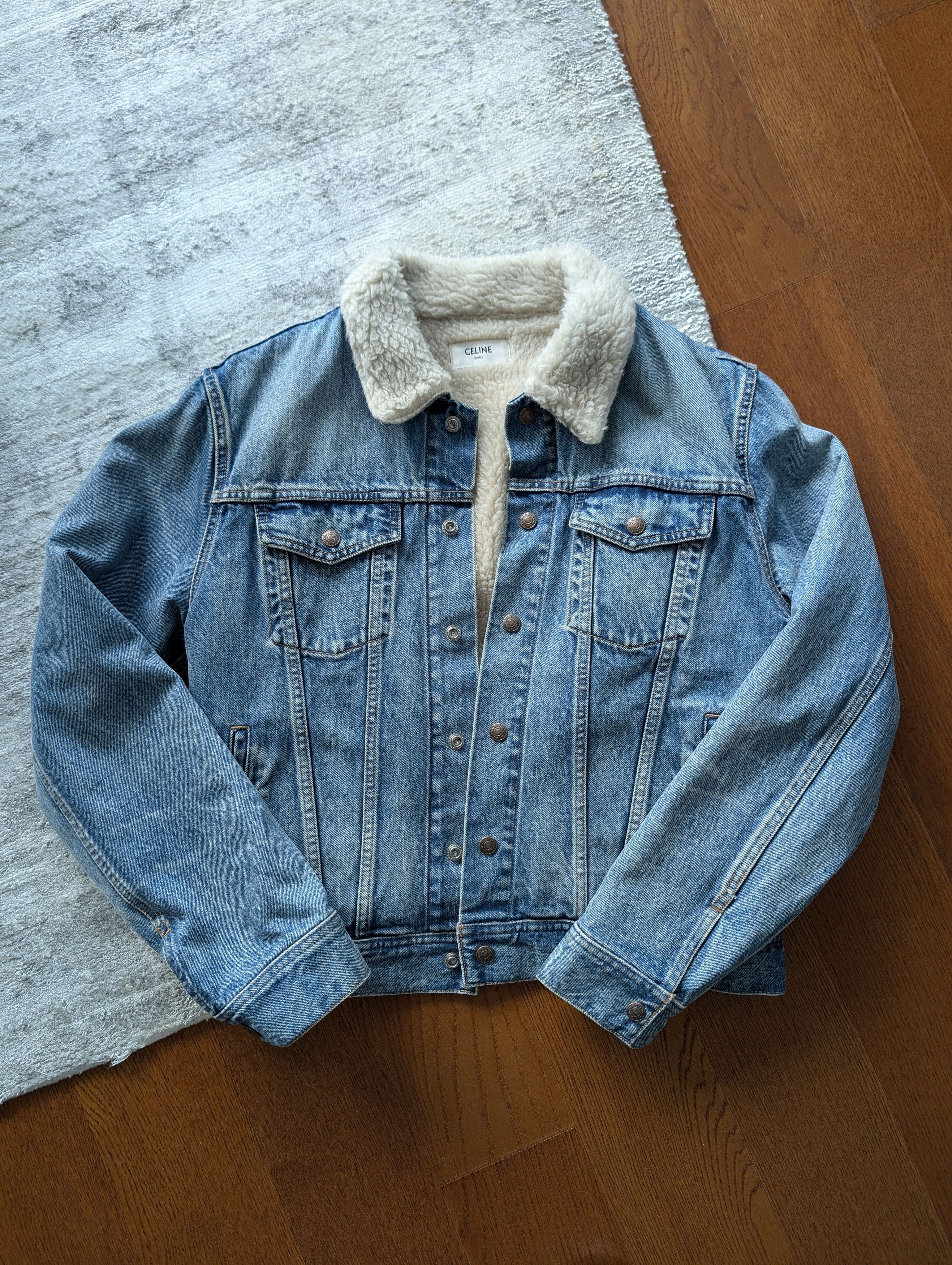 Celine × Hedi Slimane Celine Sherpa Denim Jacket Men's Size Small Size US S / EU 44-46 / 1 - 1 Thumbnail
