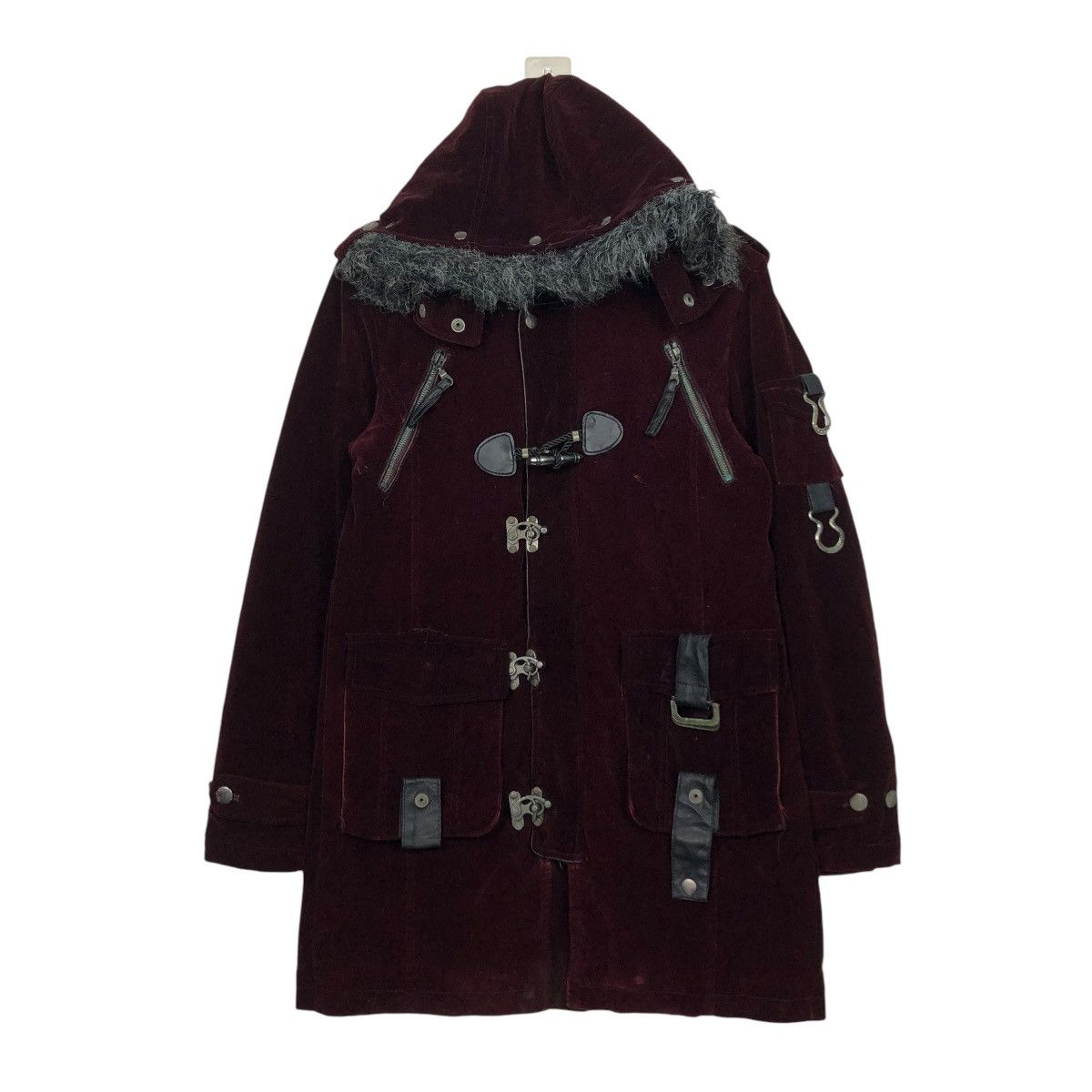 Japanese Brand 🔥VINTAGE BIKER JACKET VELVET AUTHENTIC MINK FUR HOODIE Size US M / EU 48-50 / 2 - 3 Thumbnail
