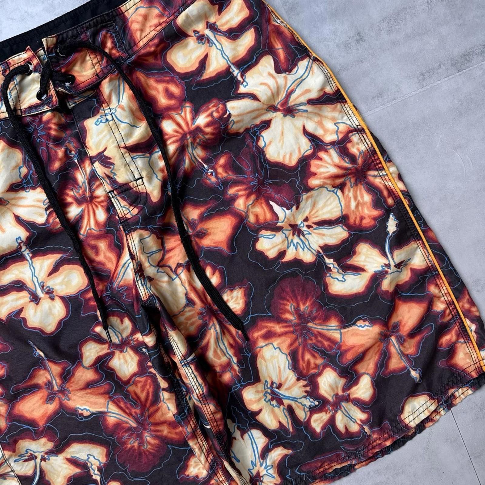Sideout Y2K Sideout 00s Floral Surf Board Shorts Size US 38 / EU 54 - 6 Thumbnail