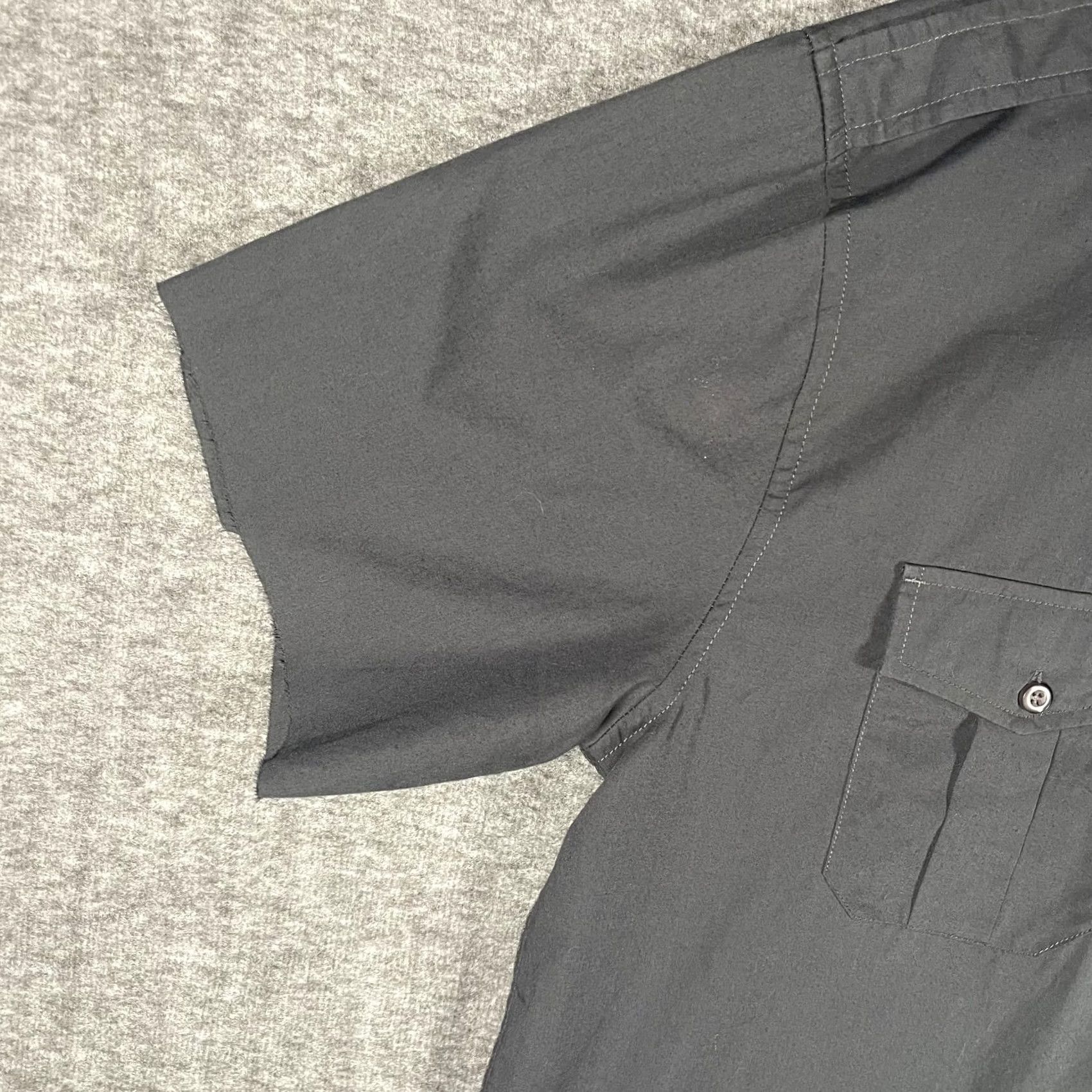 Vintage Bruno Lady Luck Pin-Up Work Shirt Mens XL Charcoal Short Sleeve Button Up Graphic Size US XL / EU 56 / 4 - 6 Thumbnail