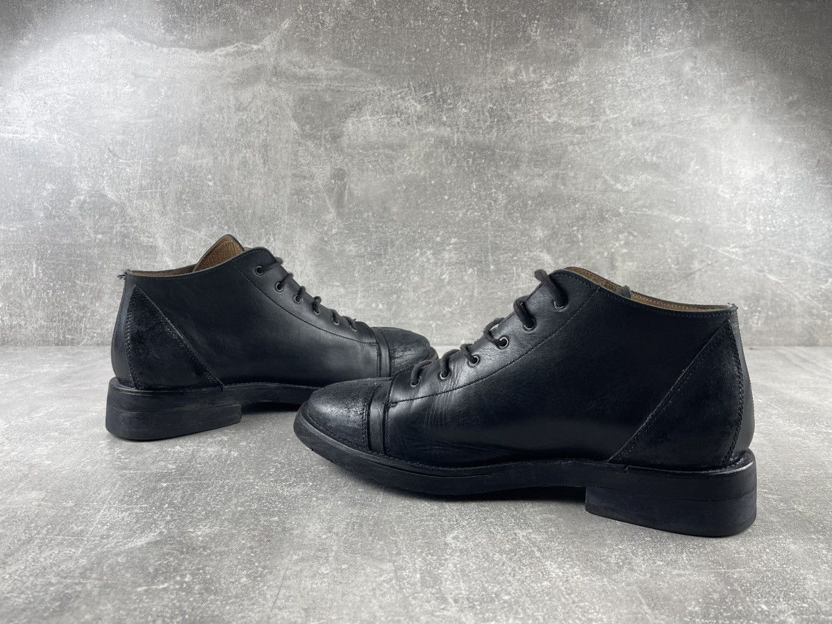 Other Avant Garde Vintage Black Leather Derby Boots Italian Made Size US 8 / EU 41 - 5 Thumbnail