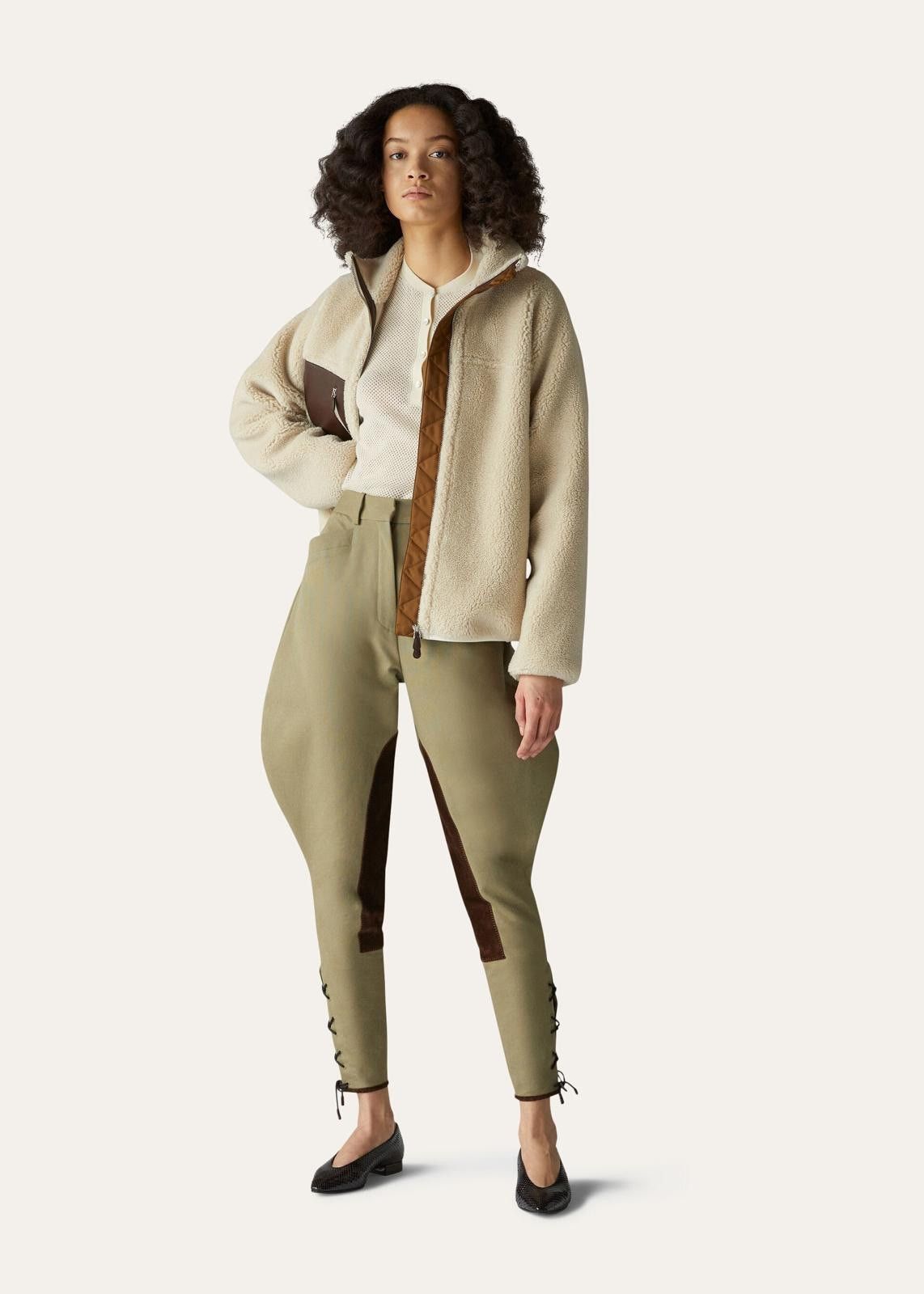 Loro Piana o1srvl11e0125 Ayman Horsey Trouser in Khaki Size 30" / US 8 / IT 44 - 6 Thumbnail