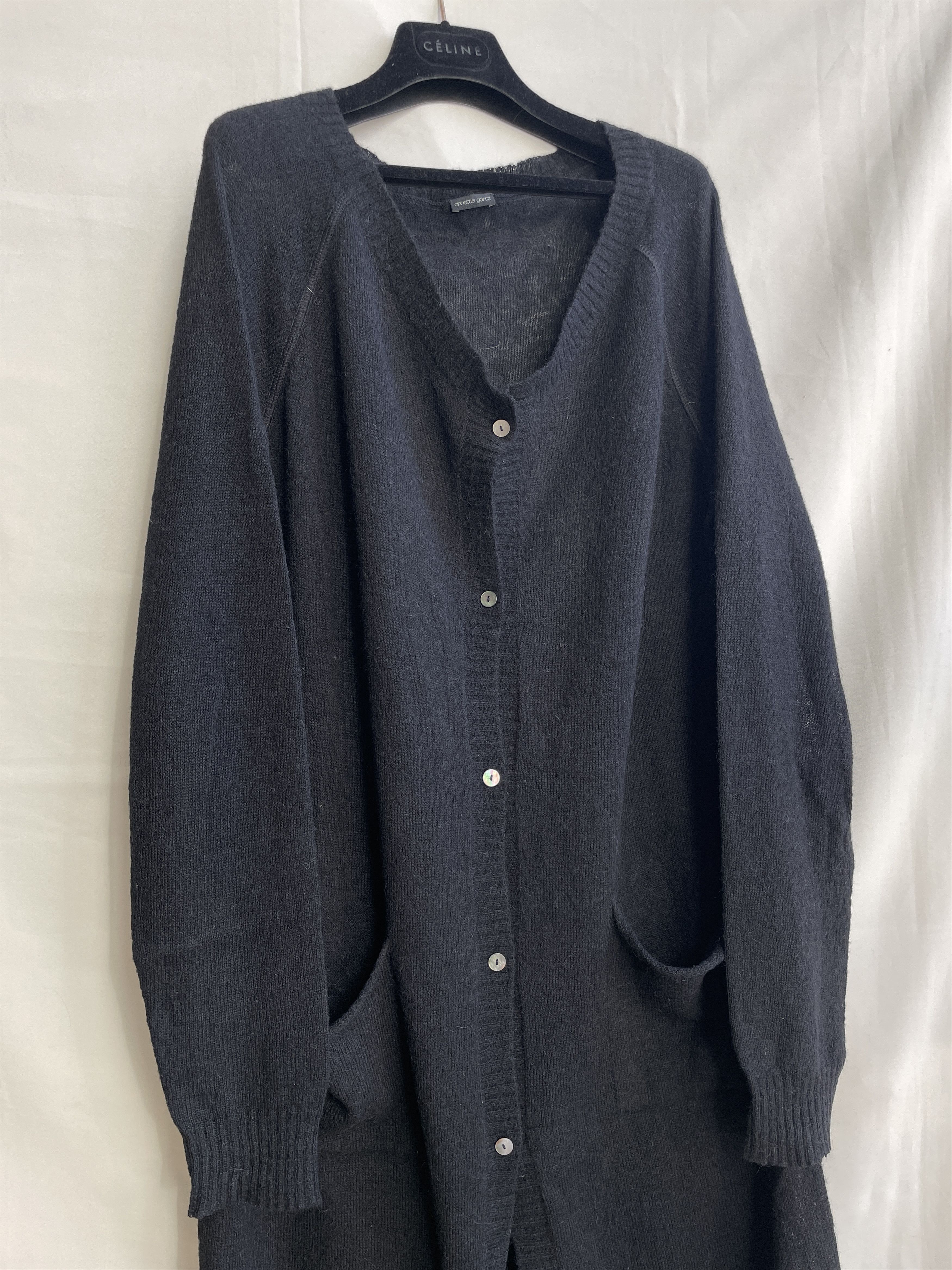 Annette Gortz Annette Gortz Baby Alpaca Blend Belted Long Cardigan Size L / US 10 / IT 46 - 4 Thumbnail
