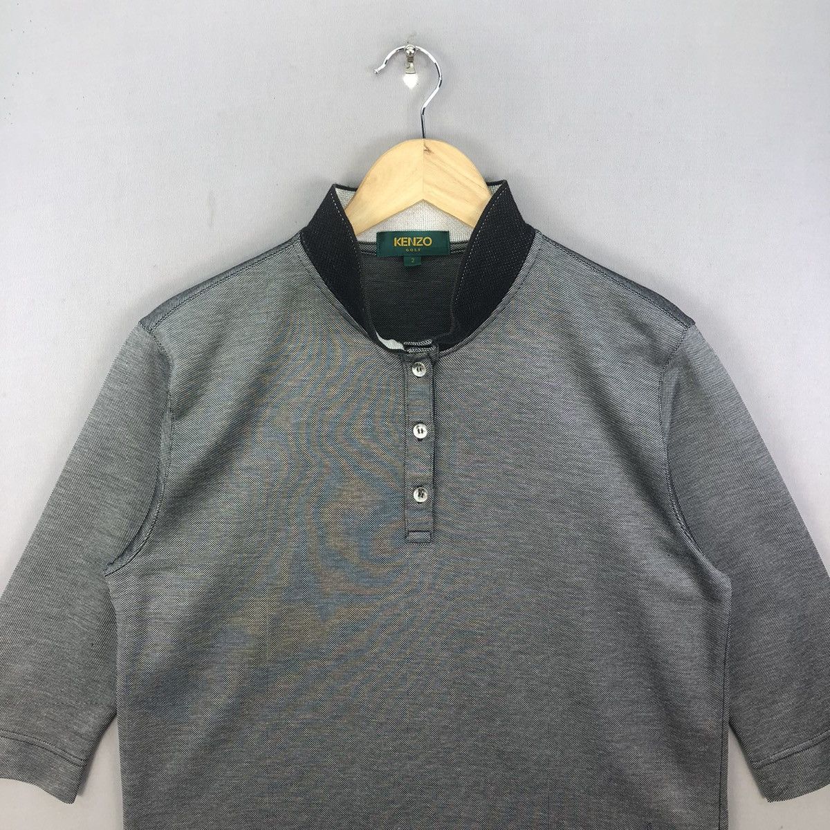 Kenzo Kenzo Golf Embroidered 3 Quarter Sleeve Crop Shirt Size S / US 4 / IT 40 - 4 Thumbnail