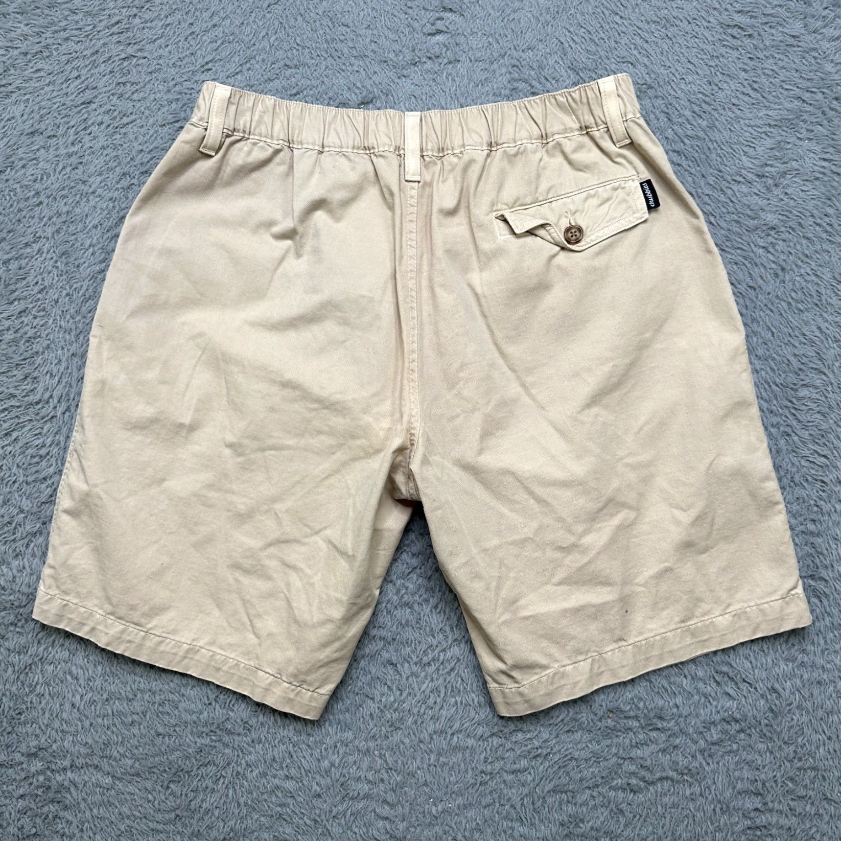 Chubbies Chubbies Short Mens Large Beige Elastic Waist Casual Shirt Pants? Size US 33 - 4 Thumbnail