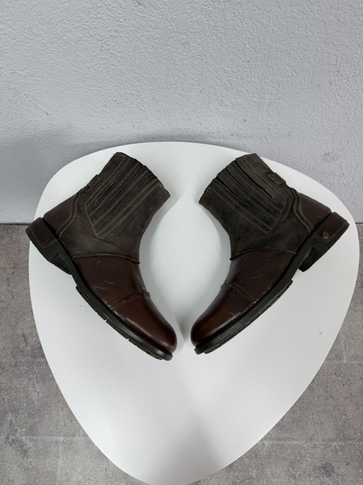 If Six Was Nine Vintage Y2K Brown Leather Side Zip Boots Guidi Marsell Style Size US 9 / EU 42 - 8 Thumbnail