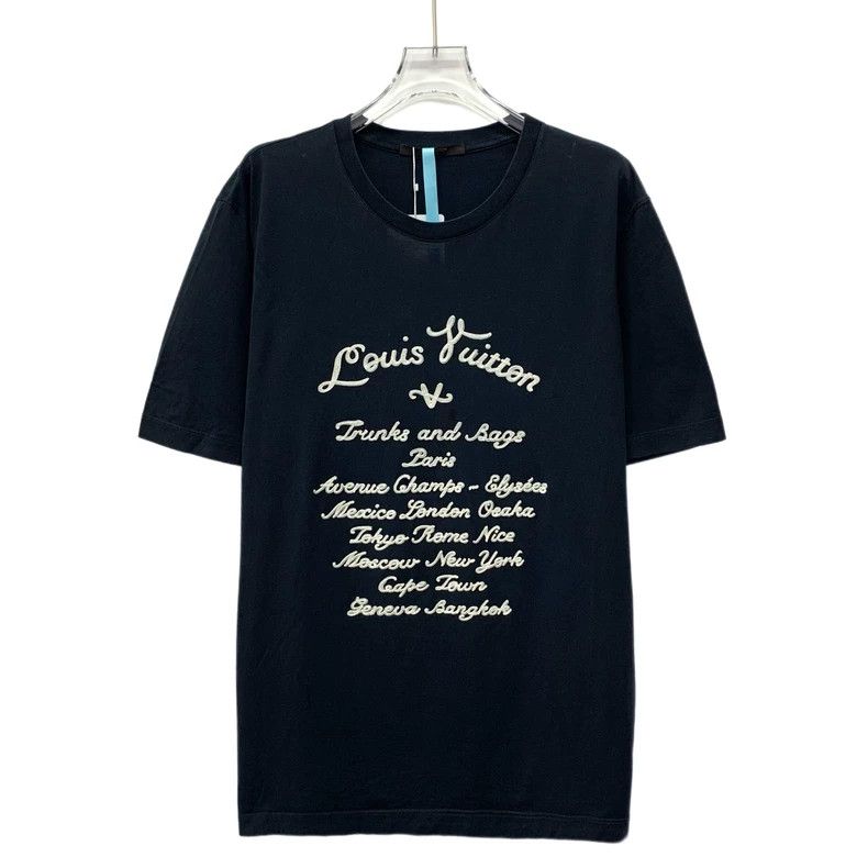 Louis Vuitton Louis Vuitton Black logo monogrammed embroidered cotton cr Size US XL / EU 56 / 4 - 1 Thumbnail