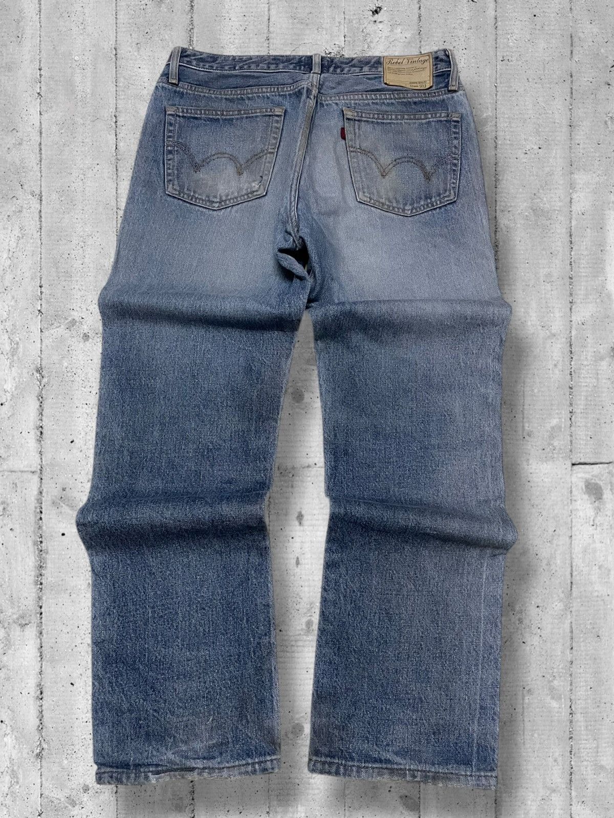 Designer × Edwin × Vintage Vintage 1990s Japan Designer Edwin 503 Distressed Blue Denim Size US 32 / EU 48 - 7 Thumbnail