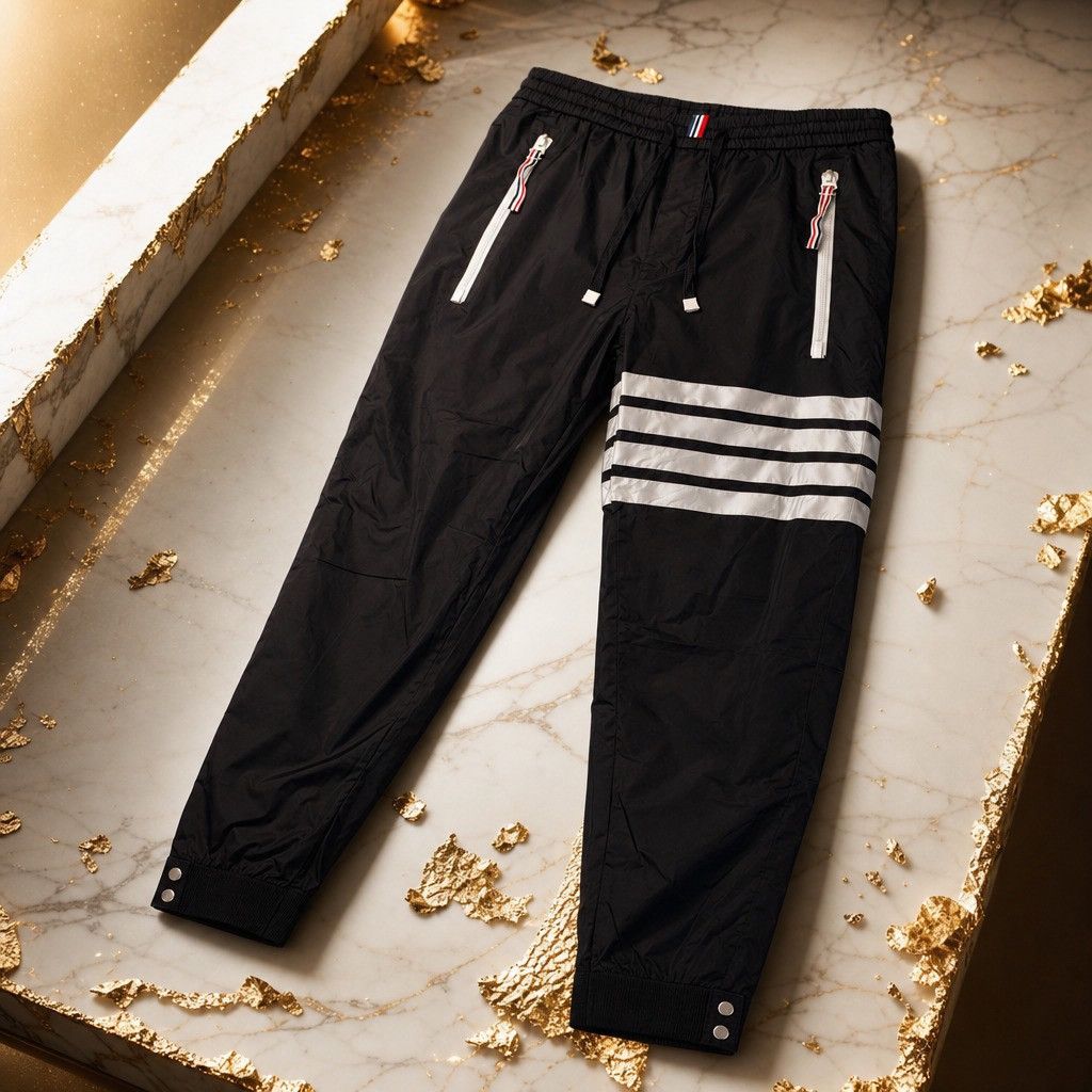 Thom Browne THOM BROWNE 4-BAR STRIPE TRACK PANTS Size US 32 / EU 48 - 1 Thumbnail