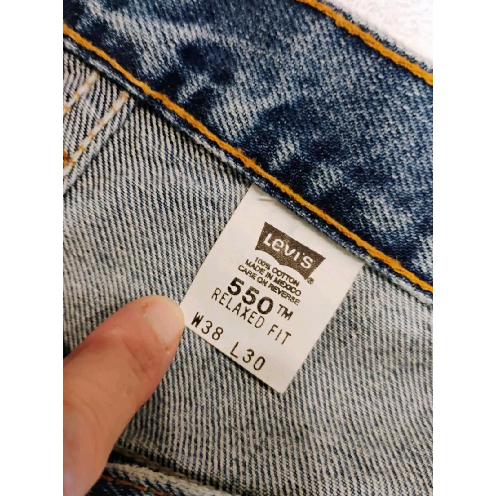 Levi's VINTAGE Levi's 550 Jeans Men's 36x31 Dark Wash Regular Inseam 31 Size US 36 / EU 52 - 5 Thumbnail