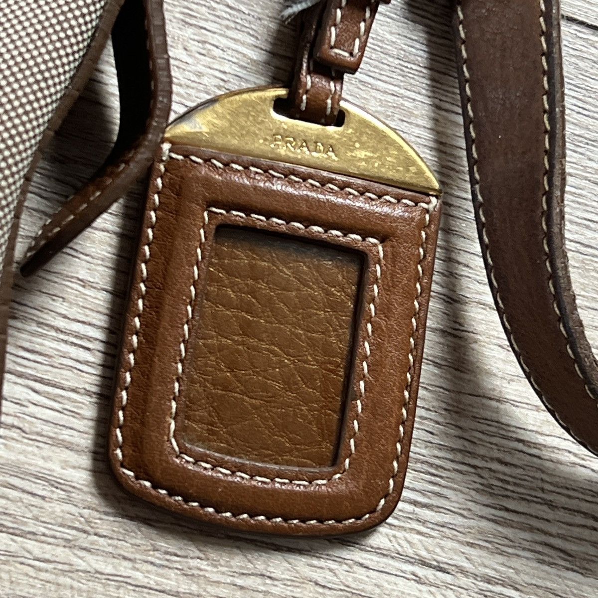 Prada Prada Crossbody Mini Bag Cloth Leather Big Logo Size ONE SIZE - 4 Thumbnail