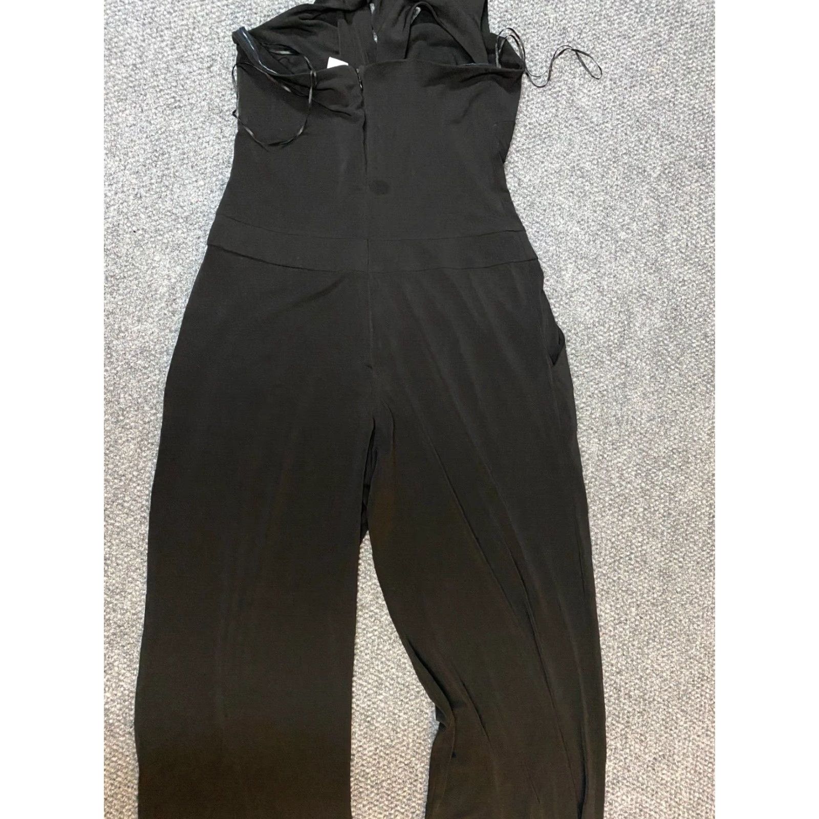 Vintage Donna Ricco Womens Romper 6 black Crocheted Polyester Casual Stretch 29in Inseam Pants Regular Womens Girls Size 28" / US 6 / IT 42 - 6 Thumbnail