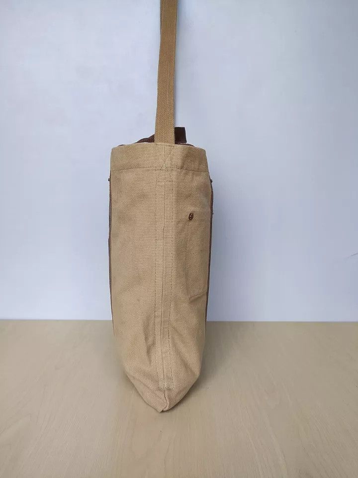 RRL Ralph Lauren RRL - Leather-Print Cotton-Canvas Tote Bag IFD-0002 Size ONE SIZE - 9 Thumbnail