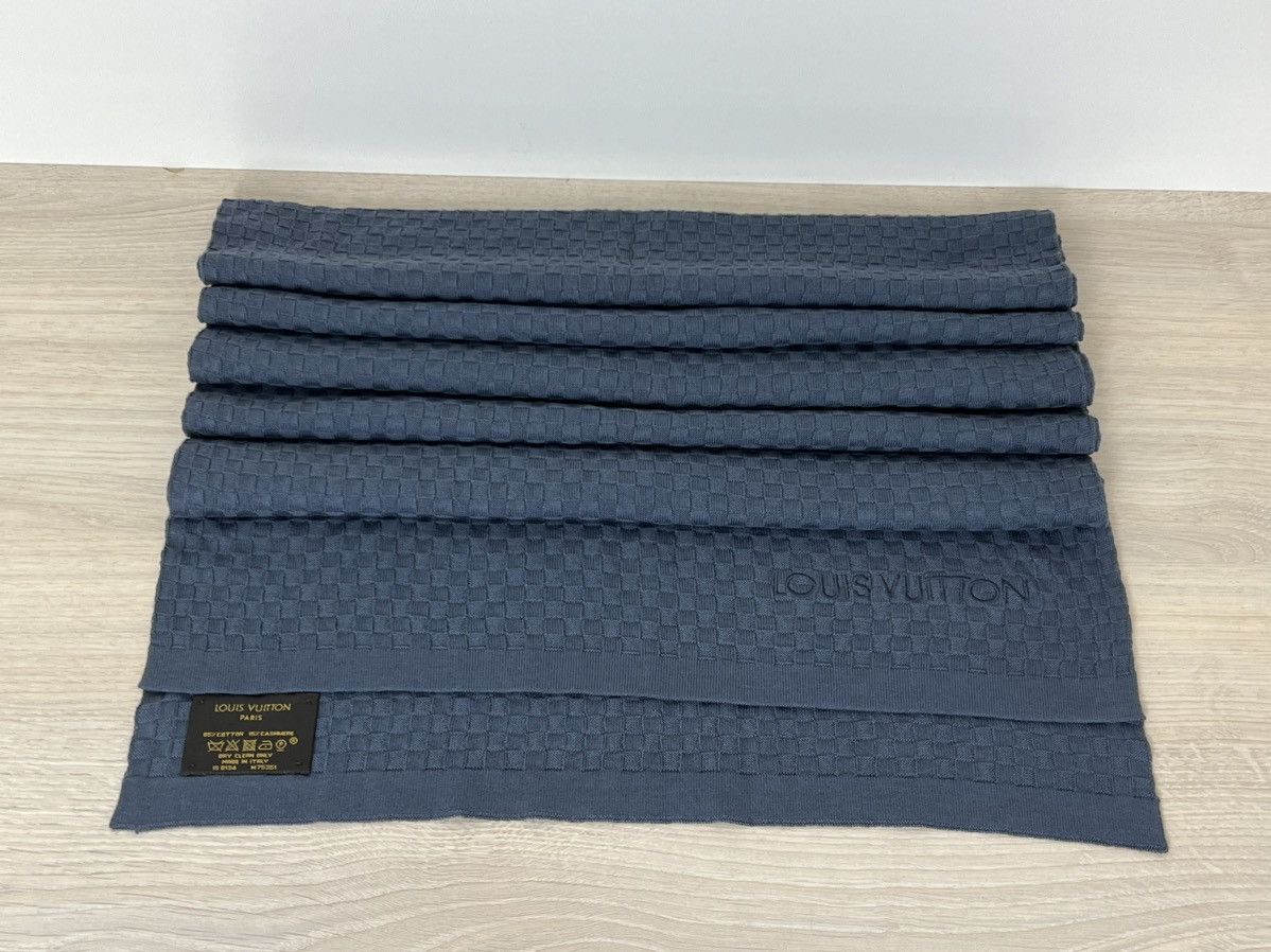 Louis Vuitton Louis Vuitton Damier Scarf M75351-Cotton Cashmere Men’s Size ONE SIZE - 5 Thumbnail