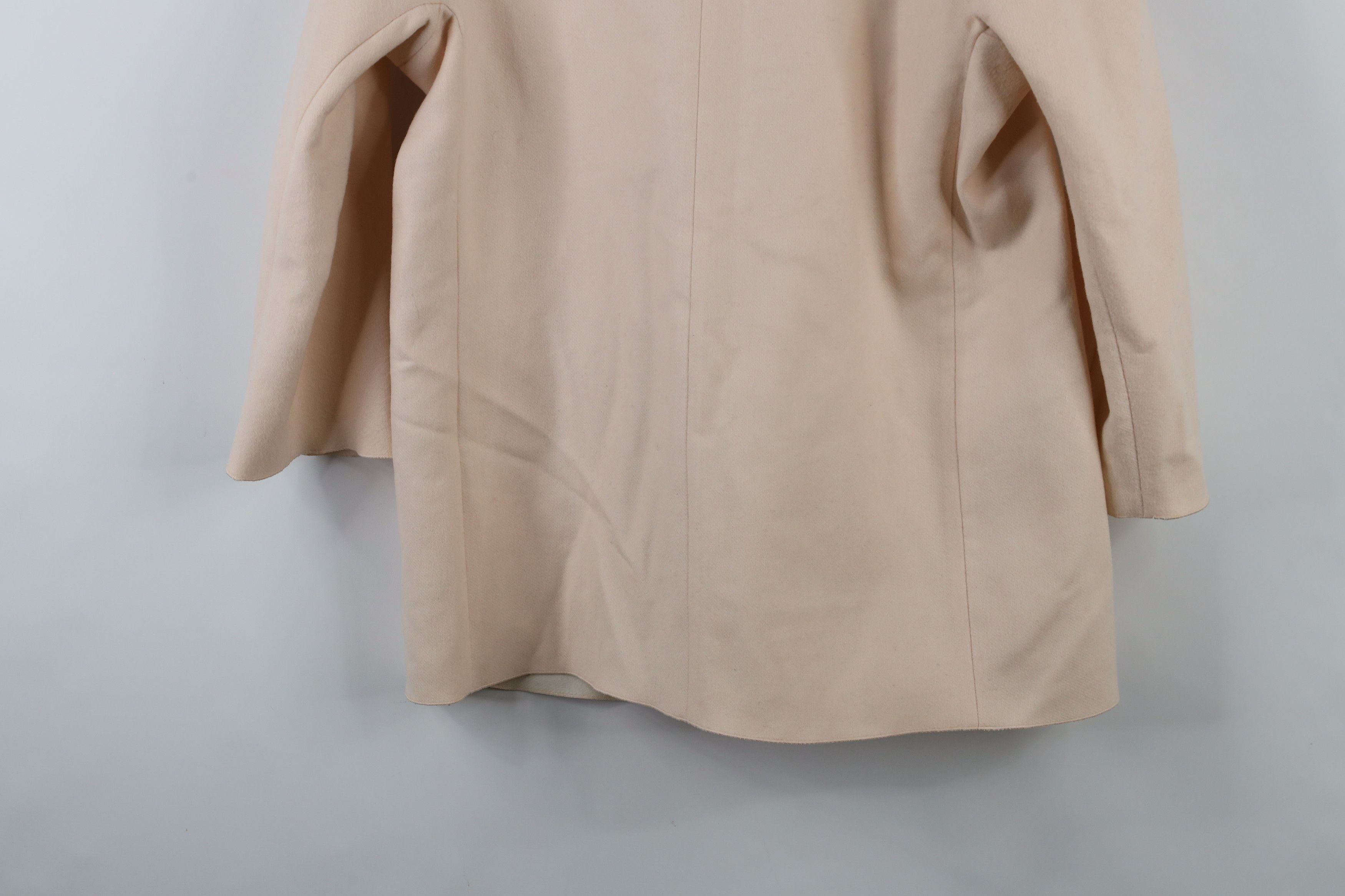 Fabiana Filippi × Vintage Fabiana Felippi Wool Chamois Leather Trim Big Button Jacket Size S / US 4 / IT 40 - 14 Thumbnail