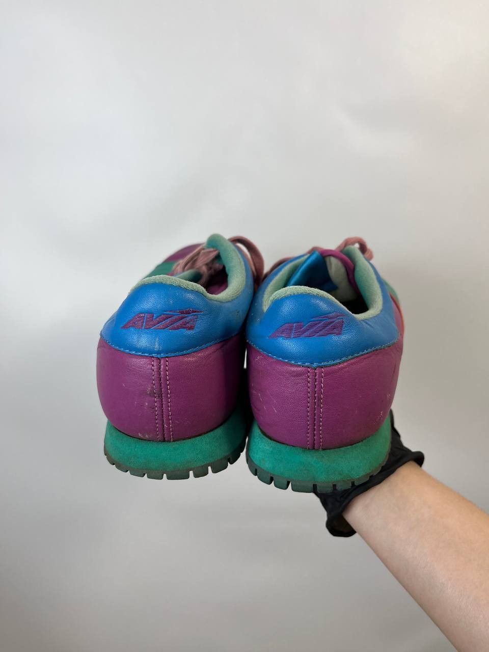 Avia AVIA 80s RETRO PURPLE GREEN LEATHER SNEAKERS WOMENS 9 Size US 9 / IT 39 - 2 Thumbnail