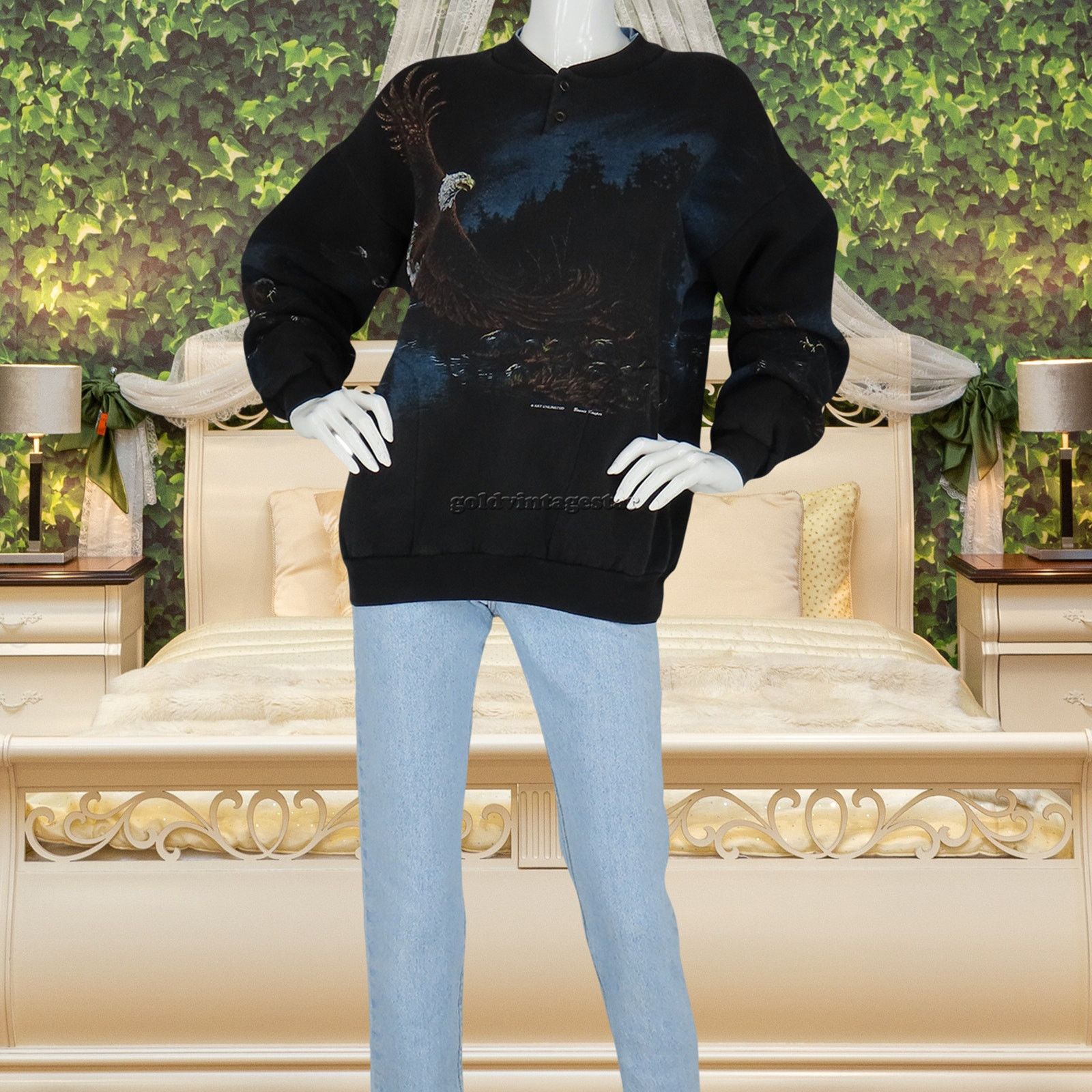 Other Vintage Eagle Scene USA Made Sweatshirt 2XL Size XXL / US 16-18 / IT 52-54 - 9 Thumbnail